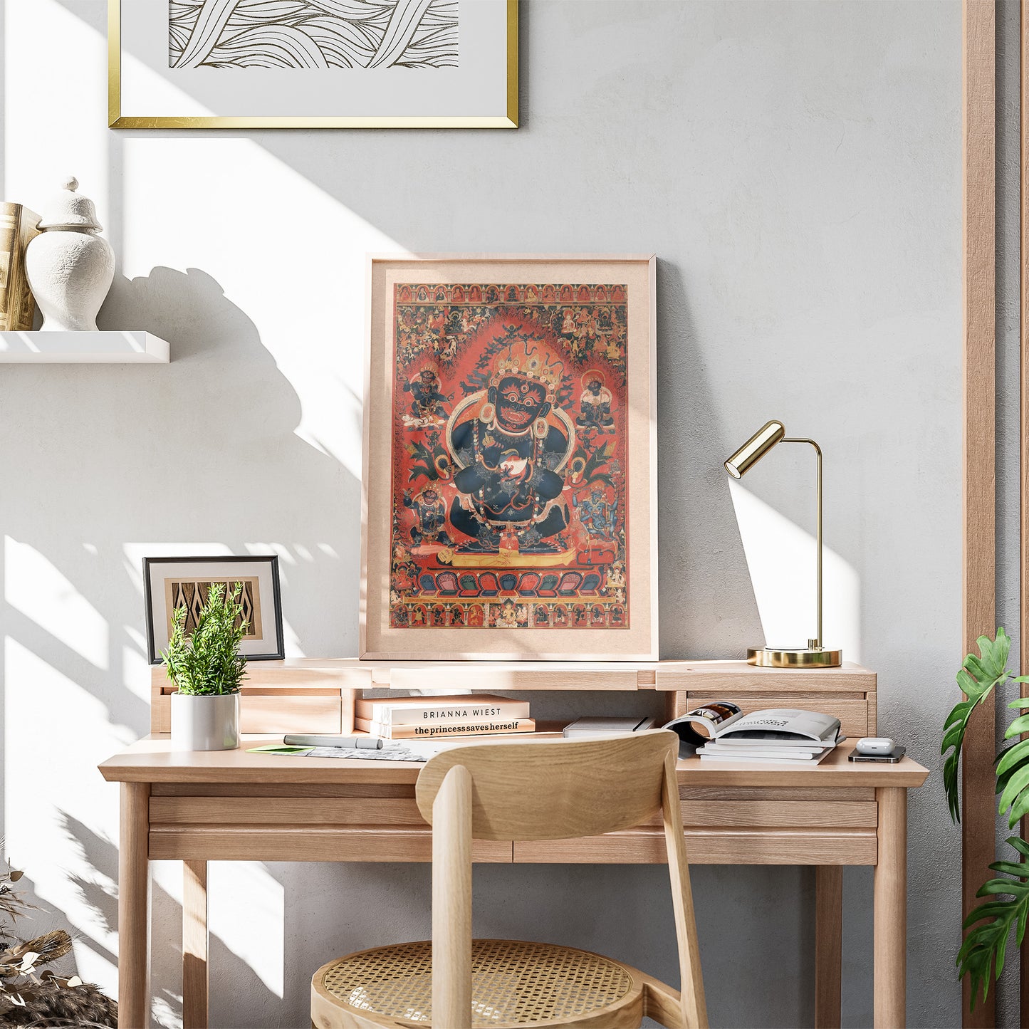 Tibetan Buddhist Painting Print, Mahakala Protector of the Tent