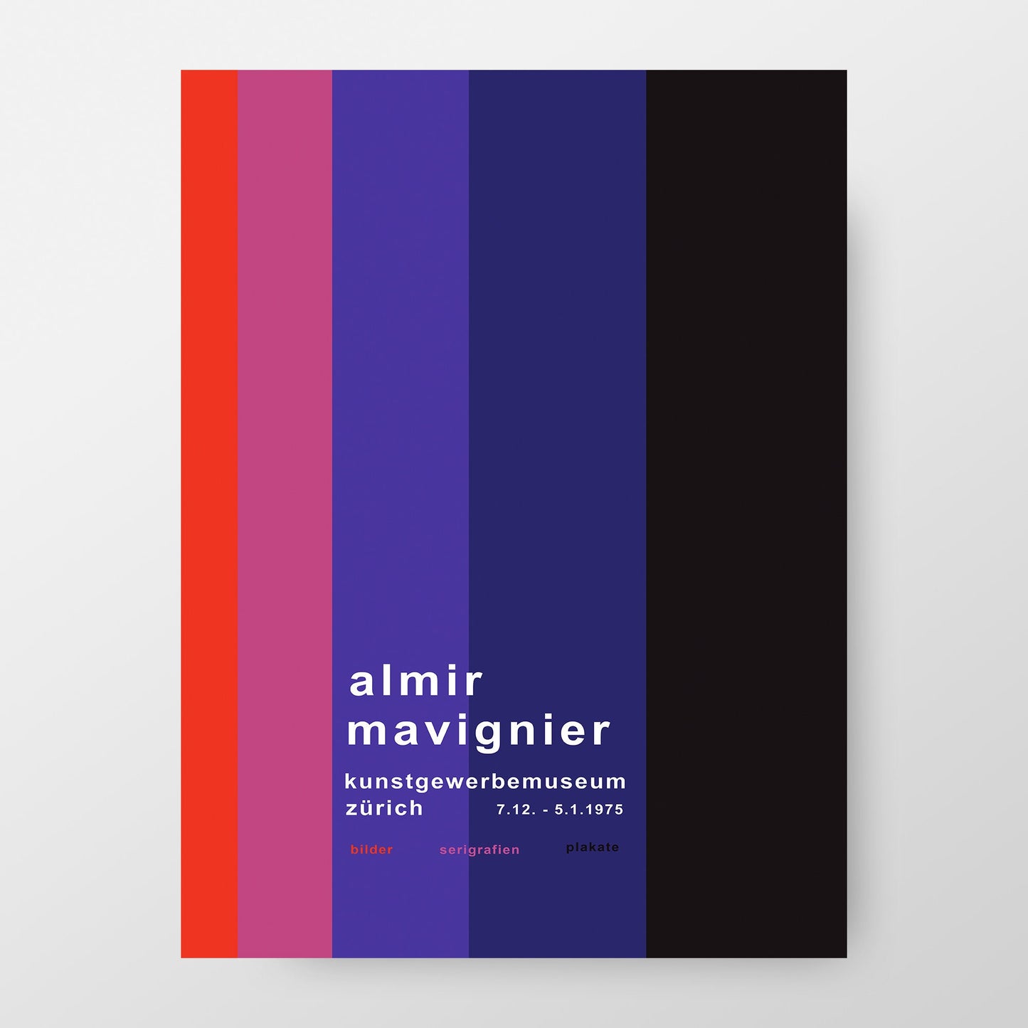 Almir Maviginier 1975 Zurich Exhibition Poster