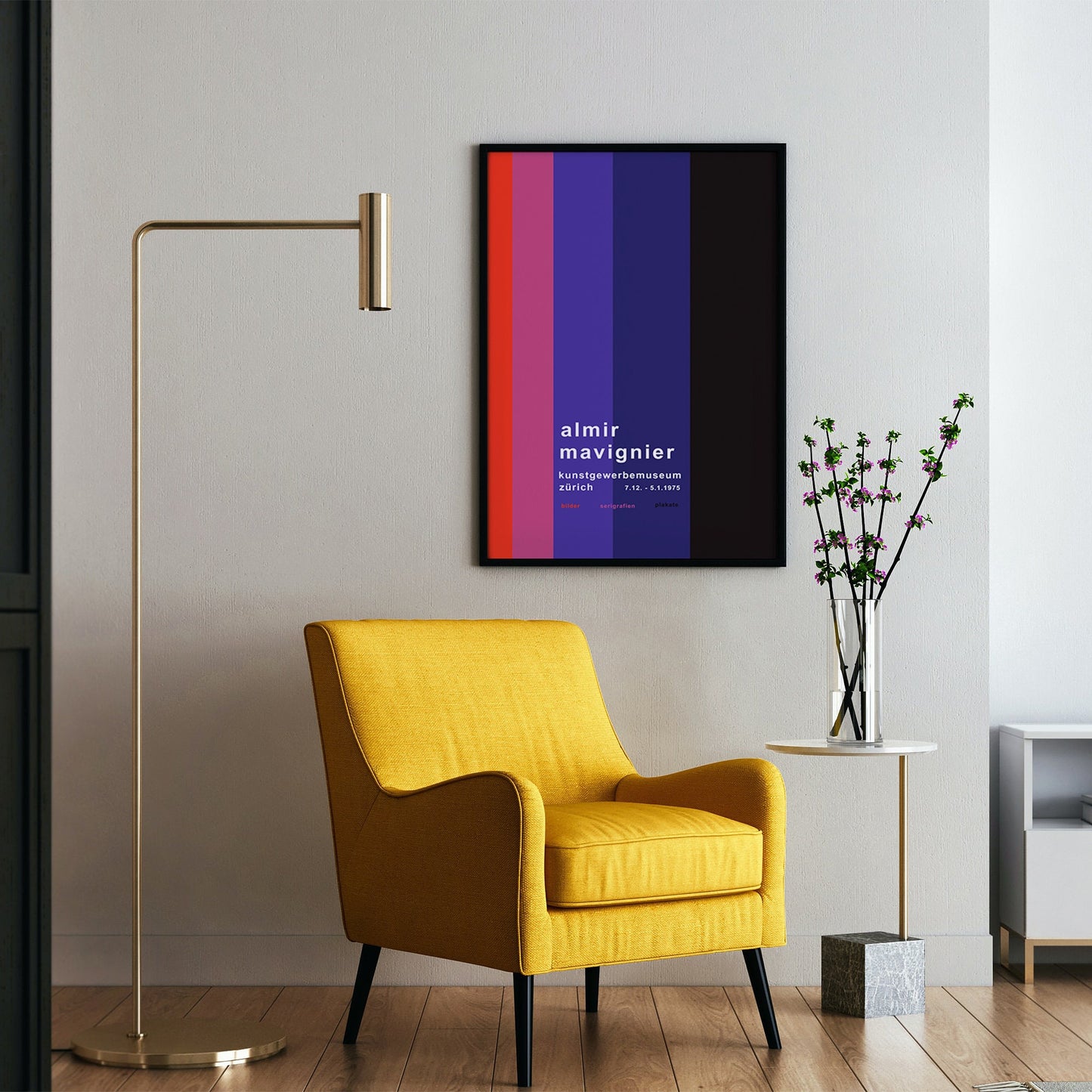 Almir Maviginier 1975 Zurich Exhibition Poster