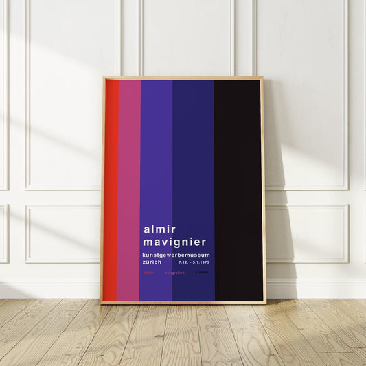 Almir Maviginier 1975 Zurich Exhibition Poster