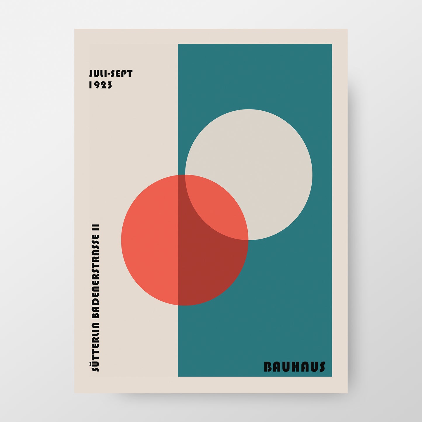 Bauhaus Weimar 1923 Art Print, Geometric forms Design Poster