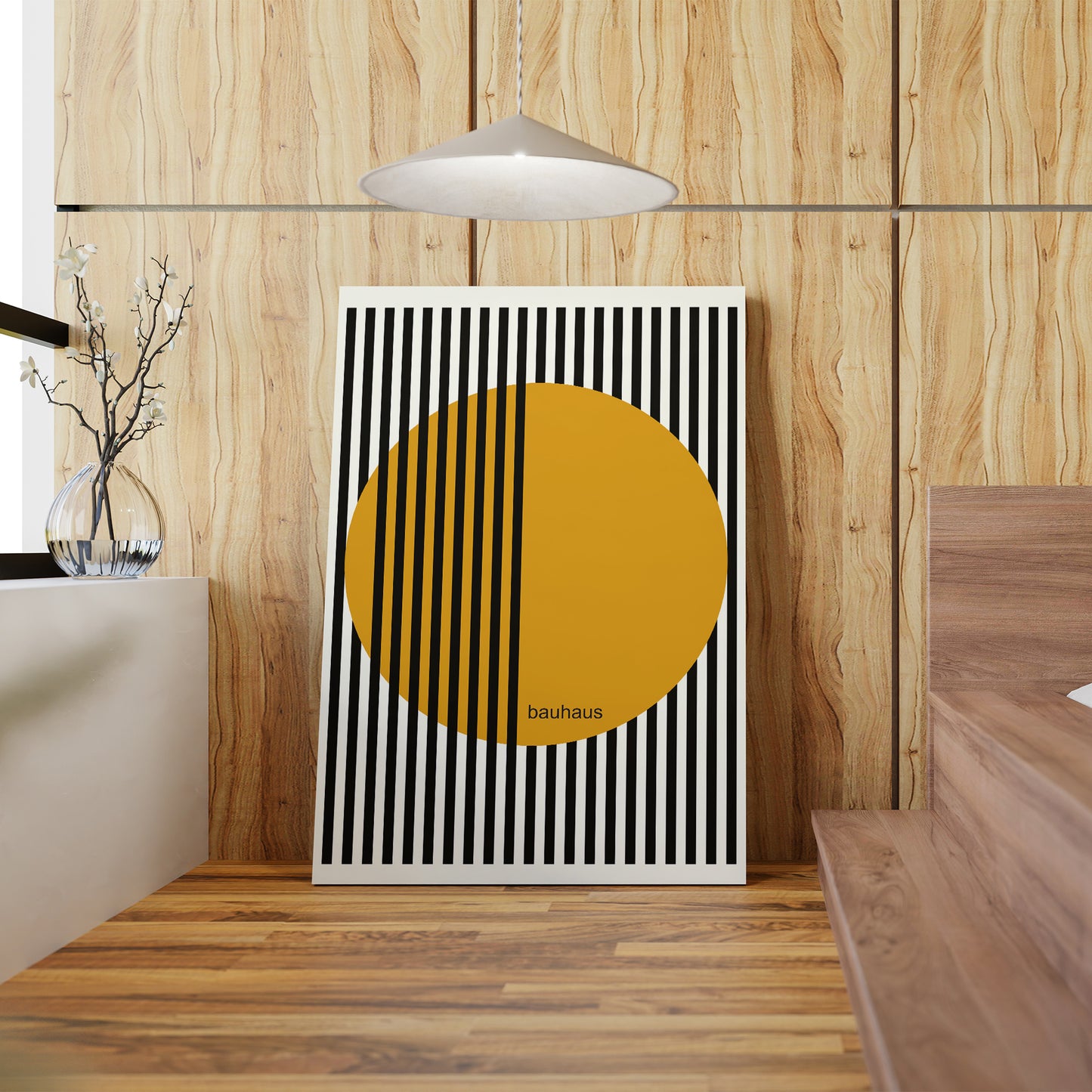 Bauhaus Movement Geometric Shapes Exhibition Poster
