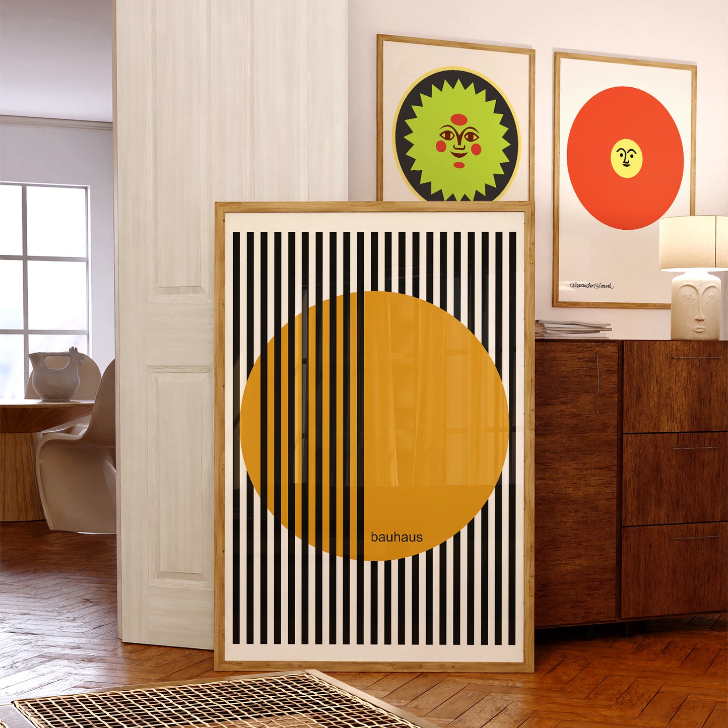 Bauhaus Movement Geometric Shapes Exhibition Poster