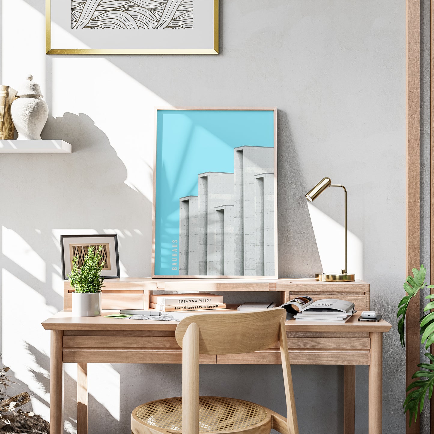 Bauhaus Minimalist Architecture Poster