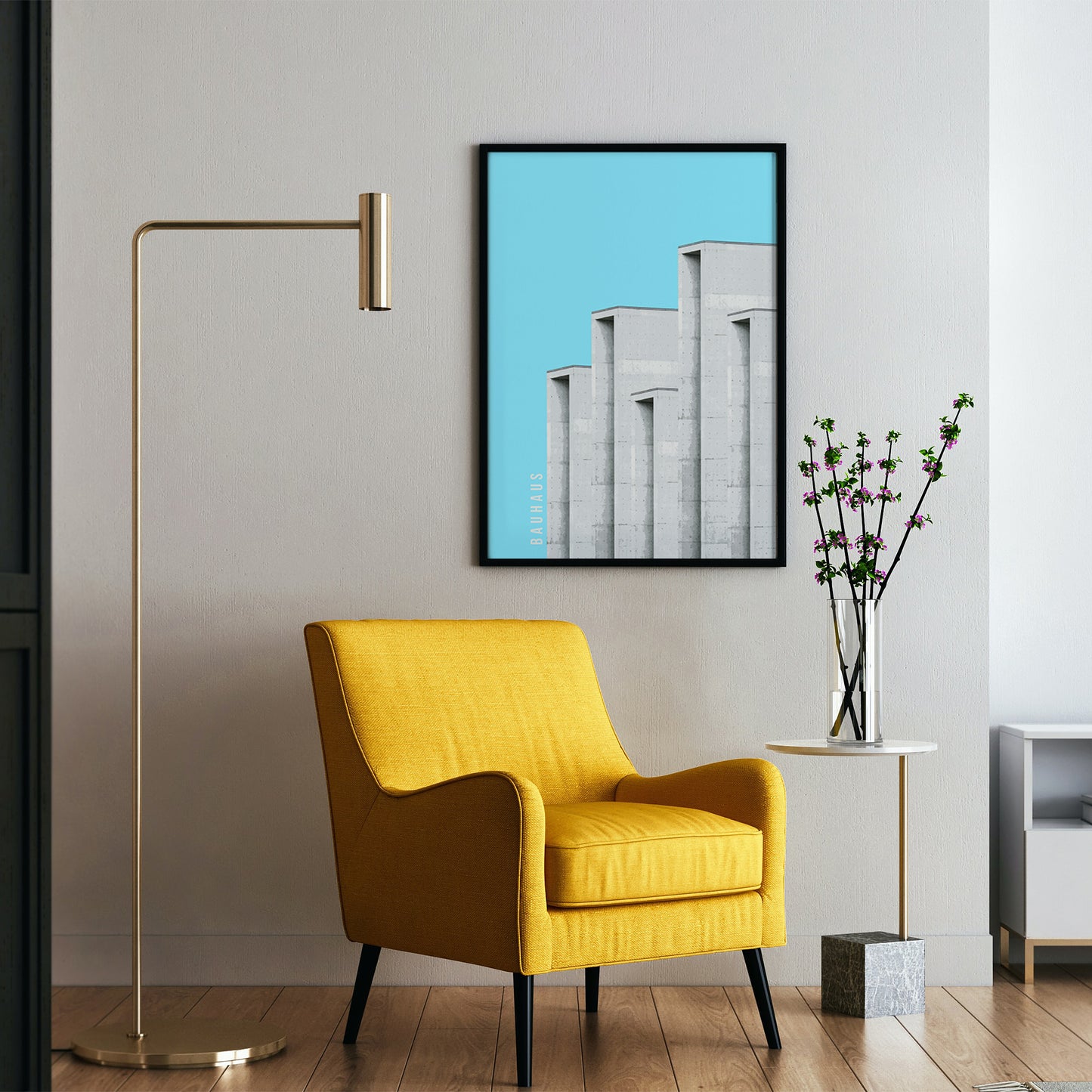 Bauhaus Minimalist Architecture Poster