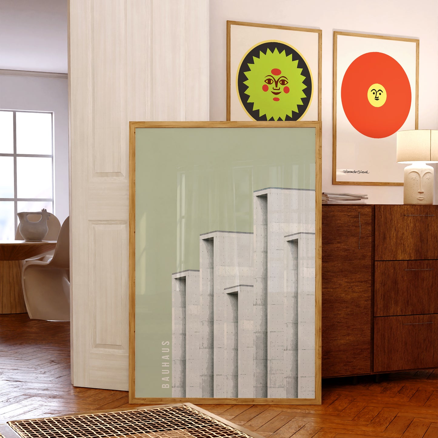 Bauhaus Minimalist Retro Architecture Poster