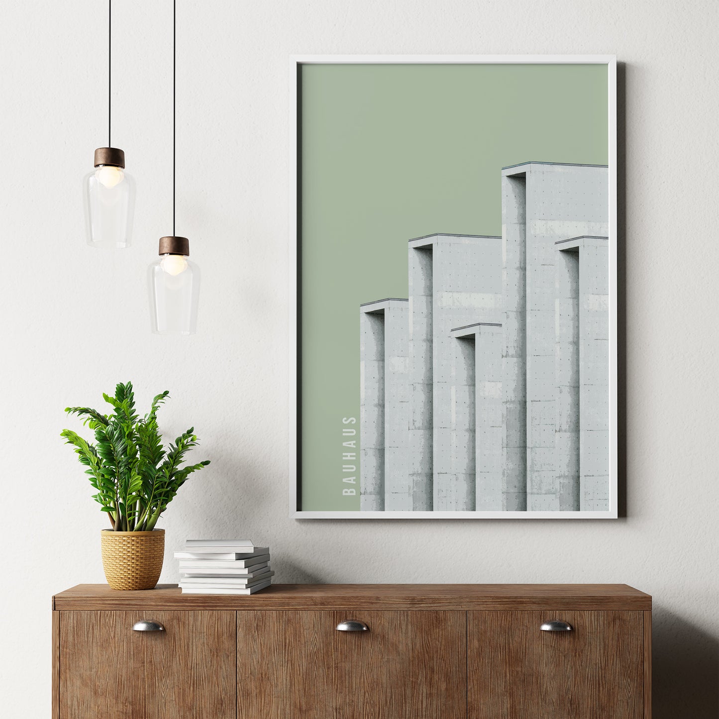 Bauhaus Minimalist Retro Architecture Poster