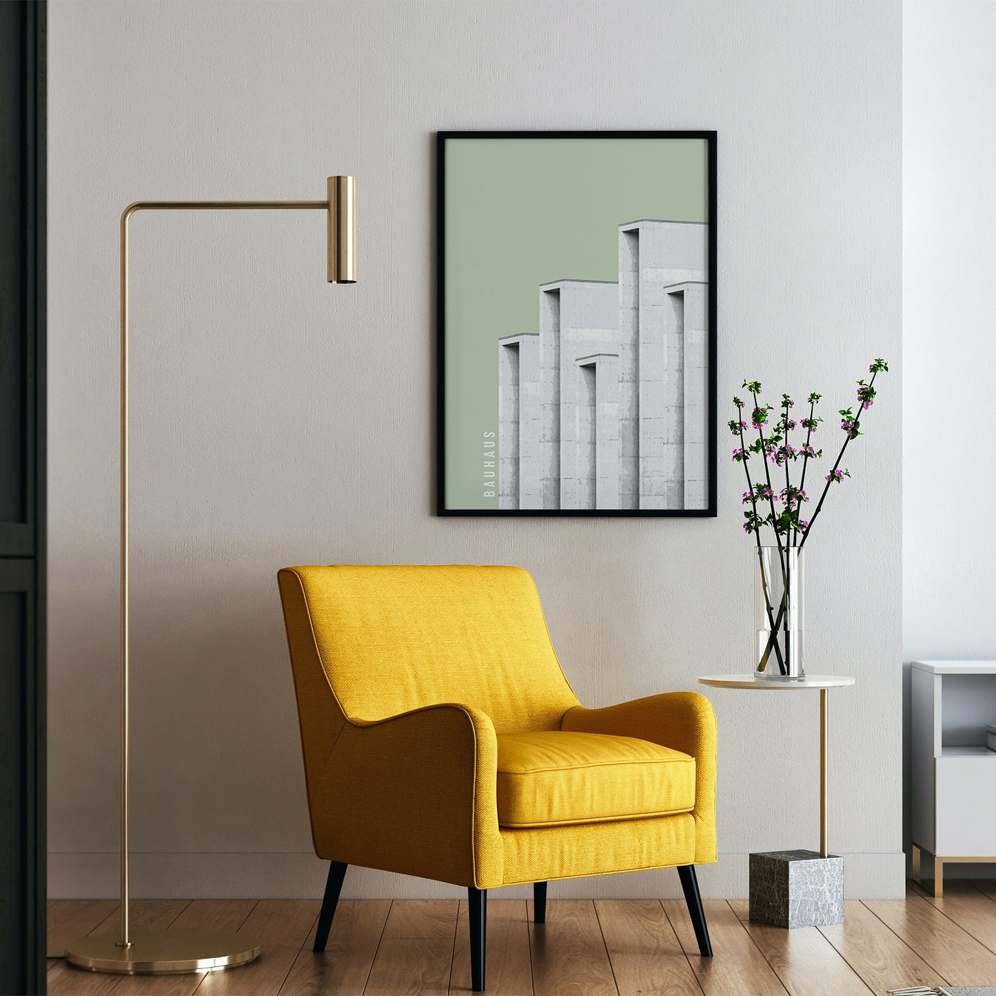 Bauhaus Minimalist Retro Architecture Poster