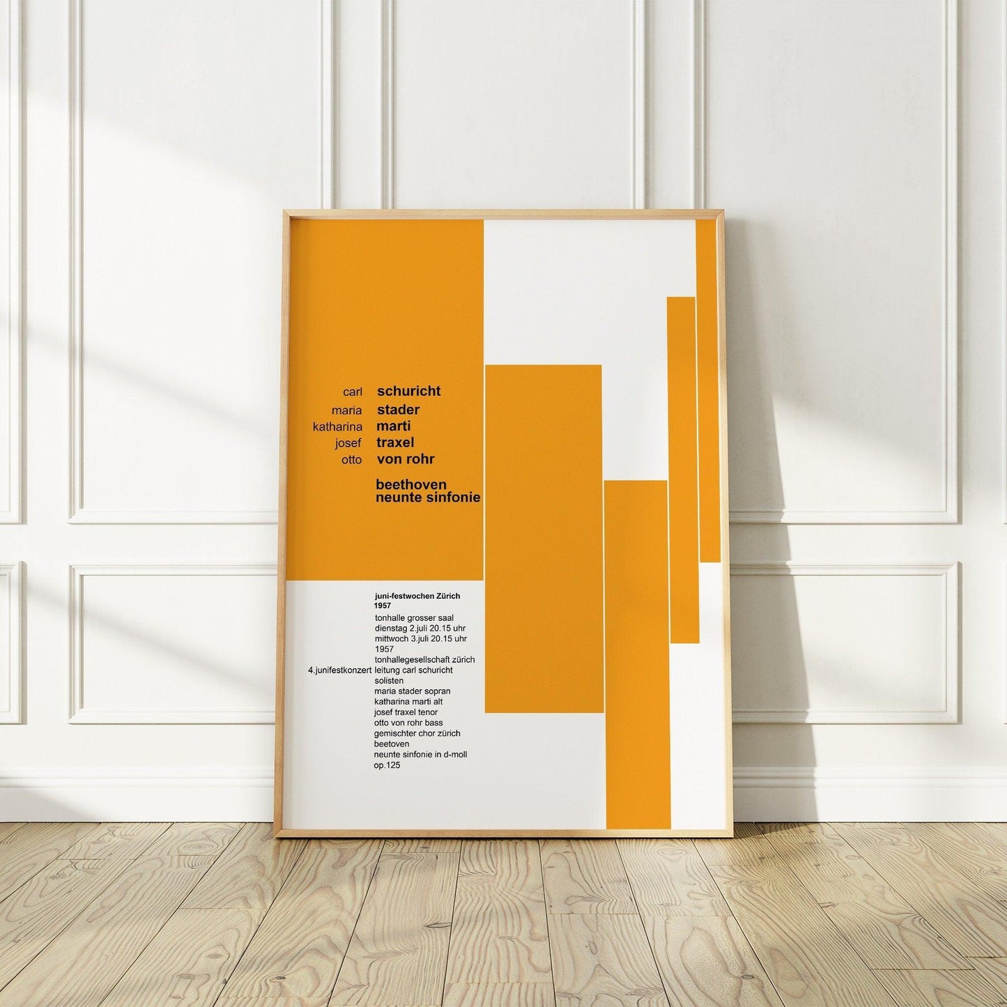 Beethoven Classical 1957 Music Festival Zurich Poster