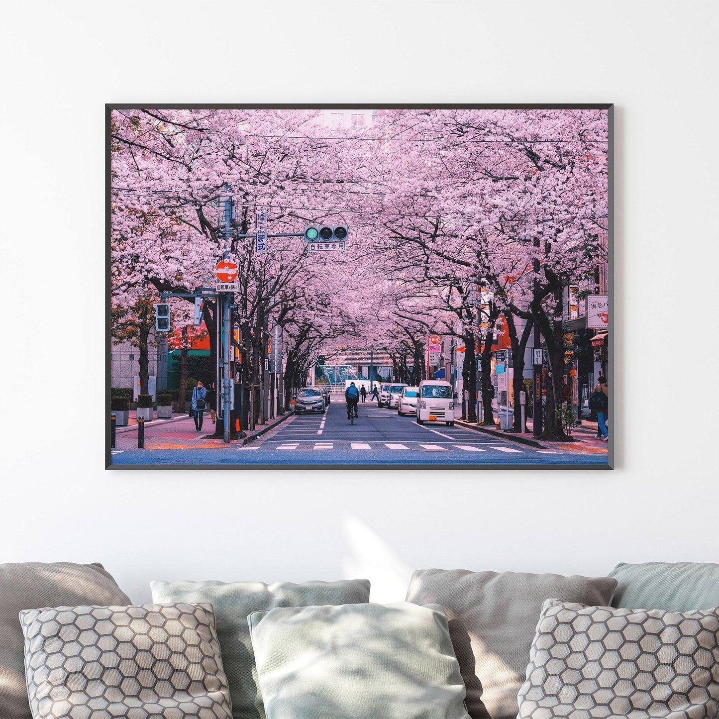 Cherry Blossom Flowers In the Streets of Tokyo Poster