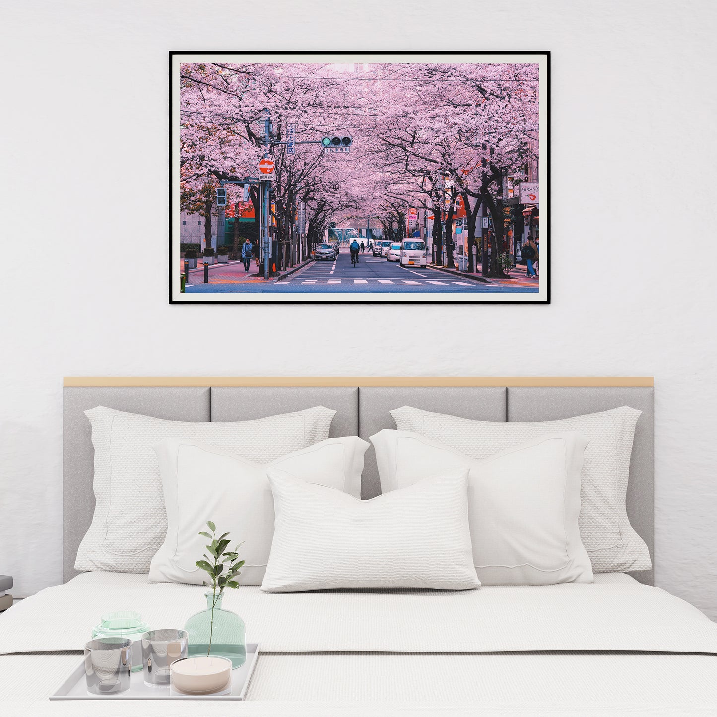 Cherry Blossom Flowers In the Streets of Tokyo Poster