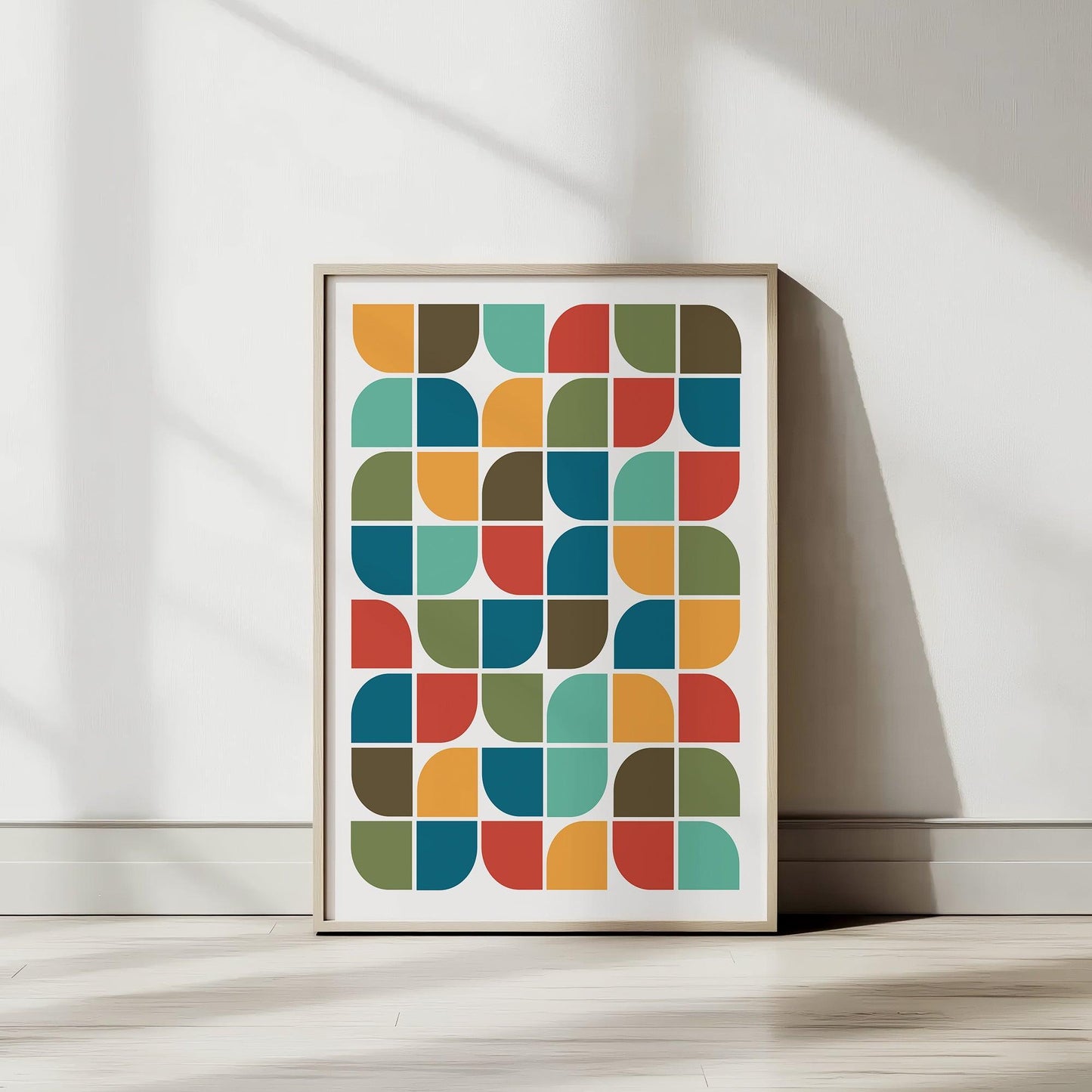 Colorful Mid-Century Abstract Art Print