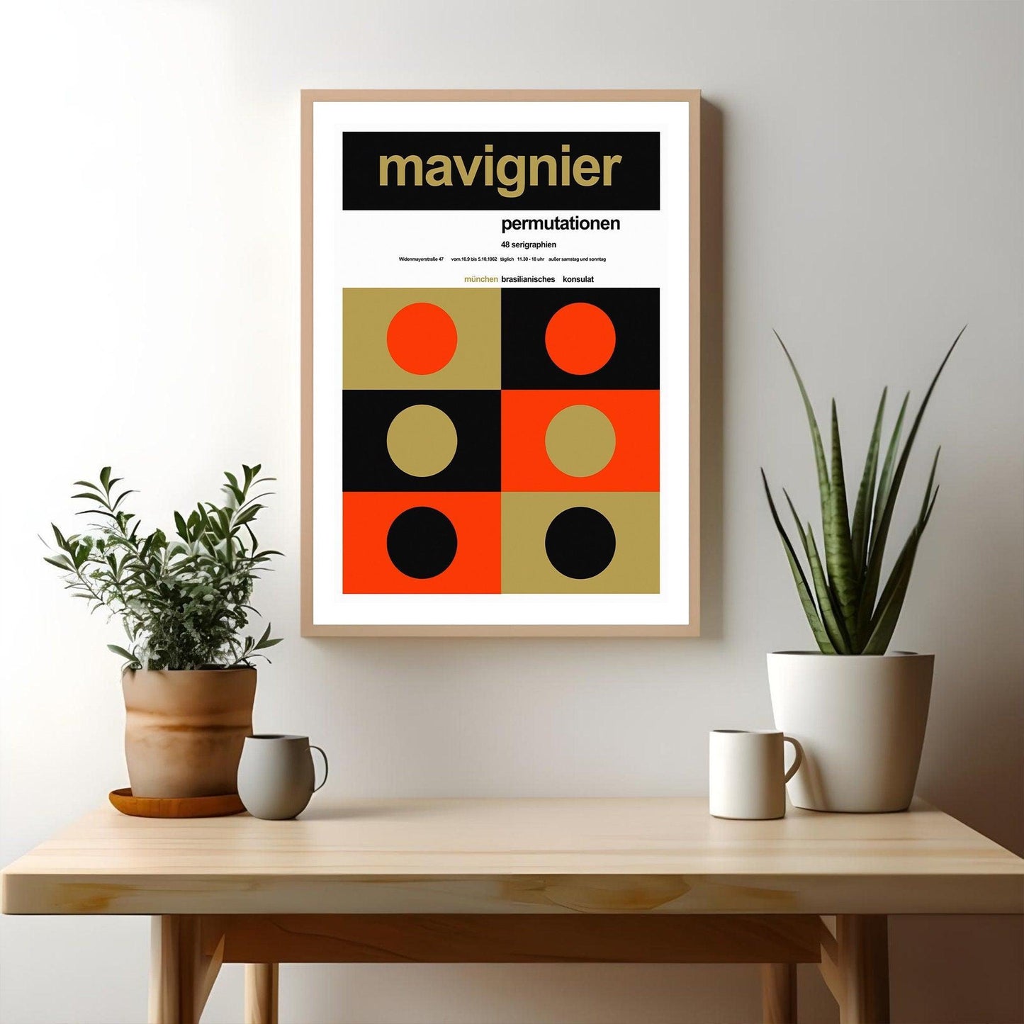 Exhibition Poster 1962 "Permutationen" by Almir Mavignier