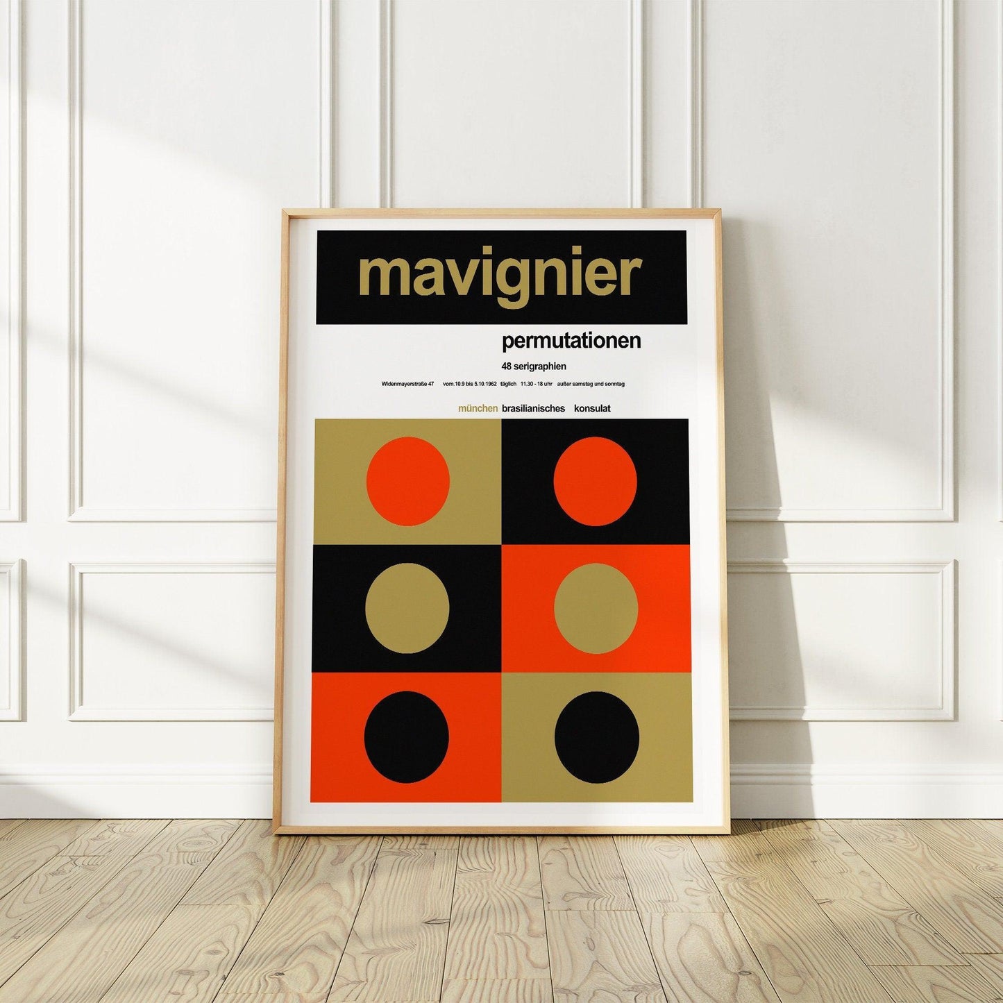 Exhibition Poster 1962 "Permutationen" by Almir Mavignier