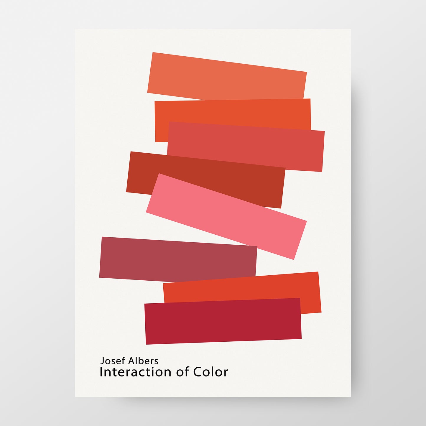 Josef Albers "Interaction of Color" Red New York Exhibition Poster
