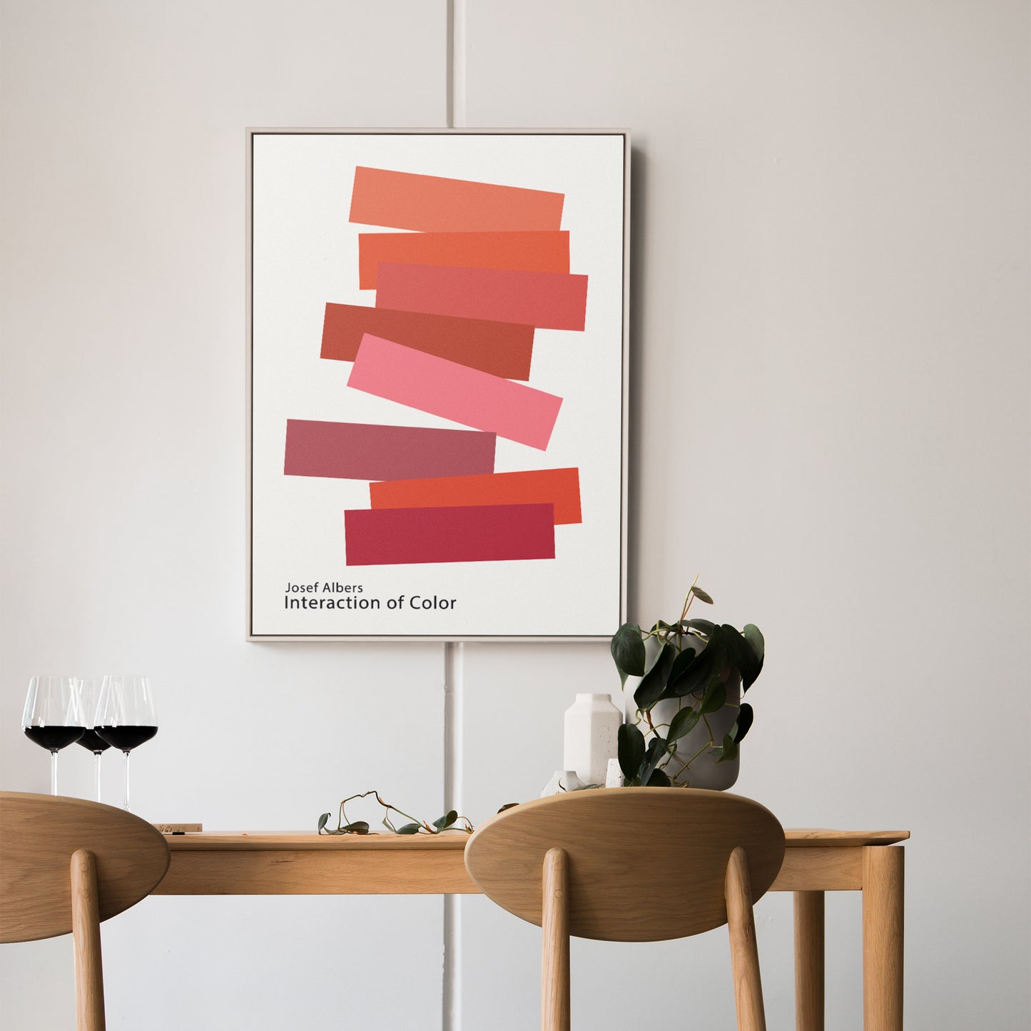 Josef Albers "Interaction of Color" Red New York Exhibition Poster