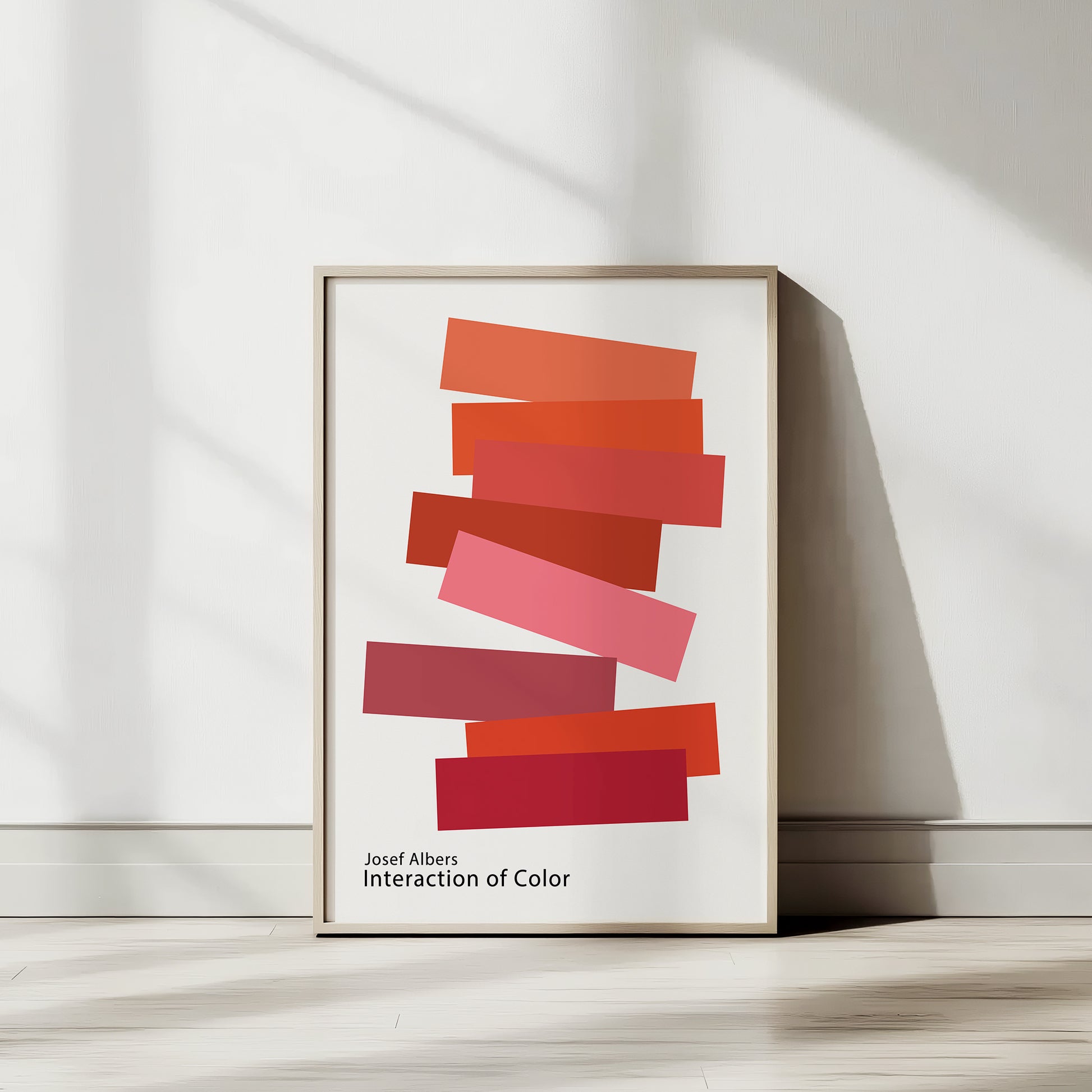 Josef Albers "Interaction of Color" Red New York Exhibition Poster