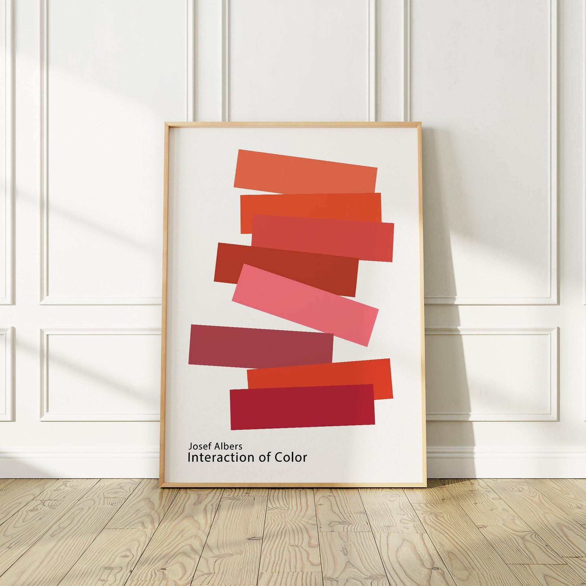 Josef Albers "Interaction of Color" Red New York Exhibition Poster