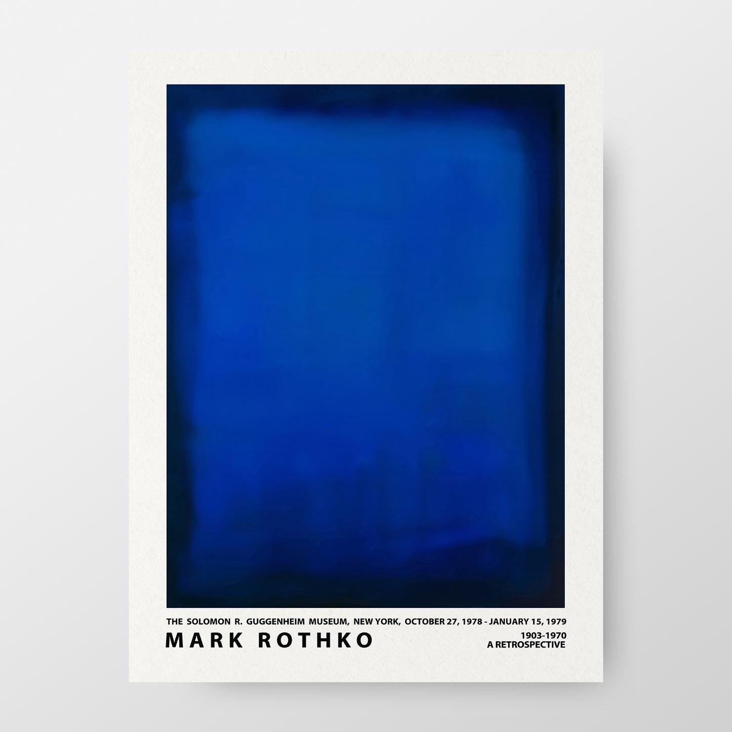 Mark Rothko 1978 Blue and Black New York Exhibition Poster
