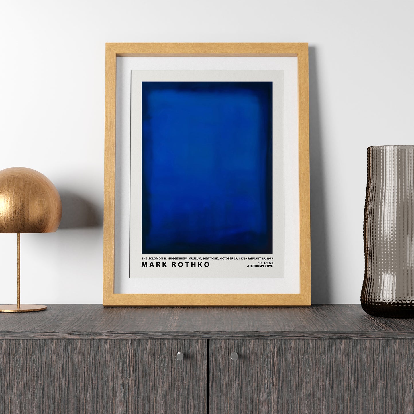 Mark Rothko 1978 Blue and Black New York Exhibition Poster