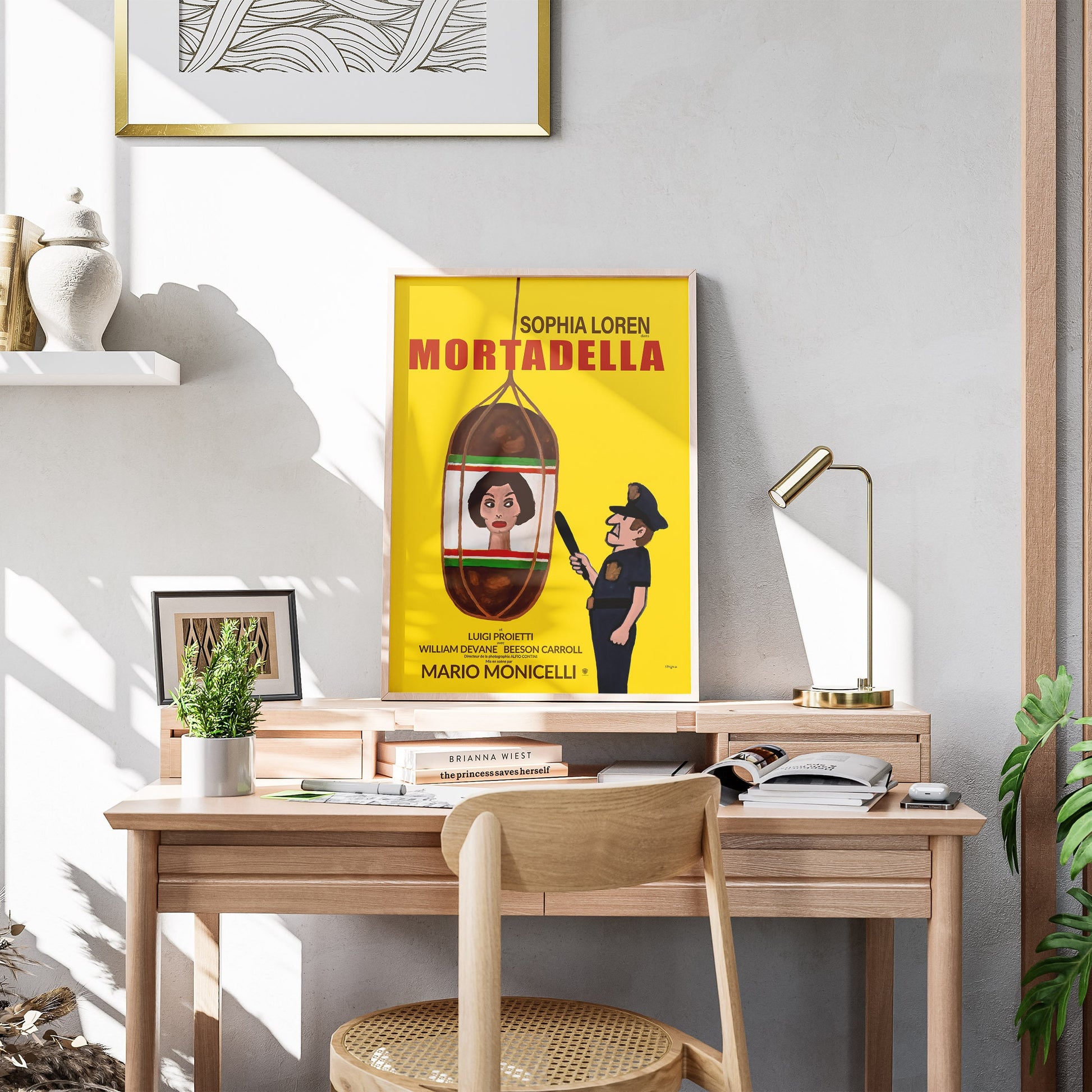 Mortadella 1971 Movie Poster With Sophia Loren, Design by Savignac