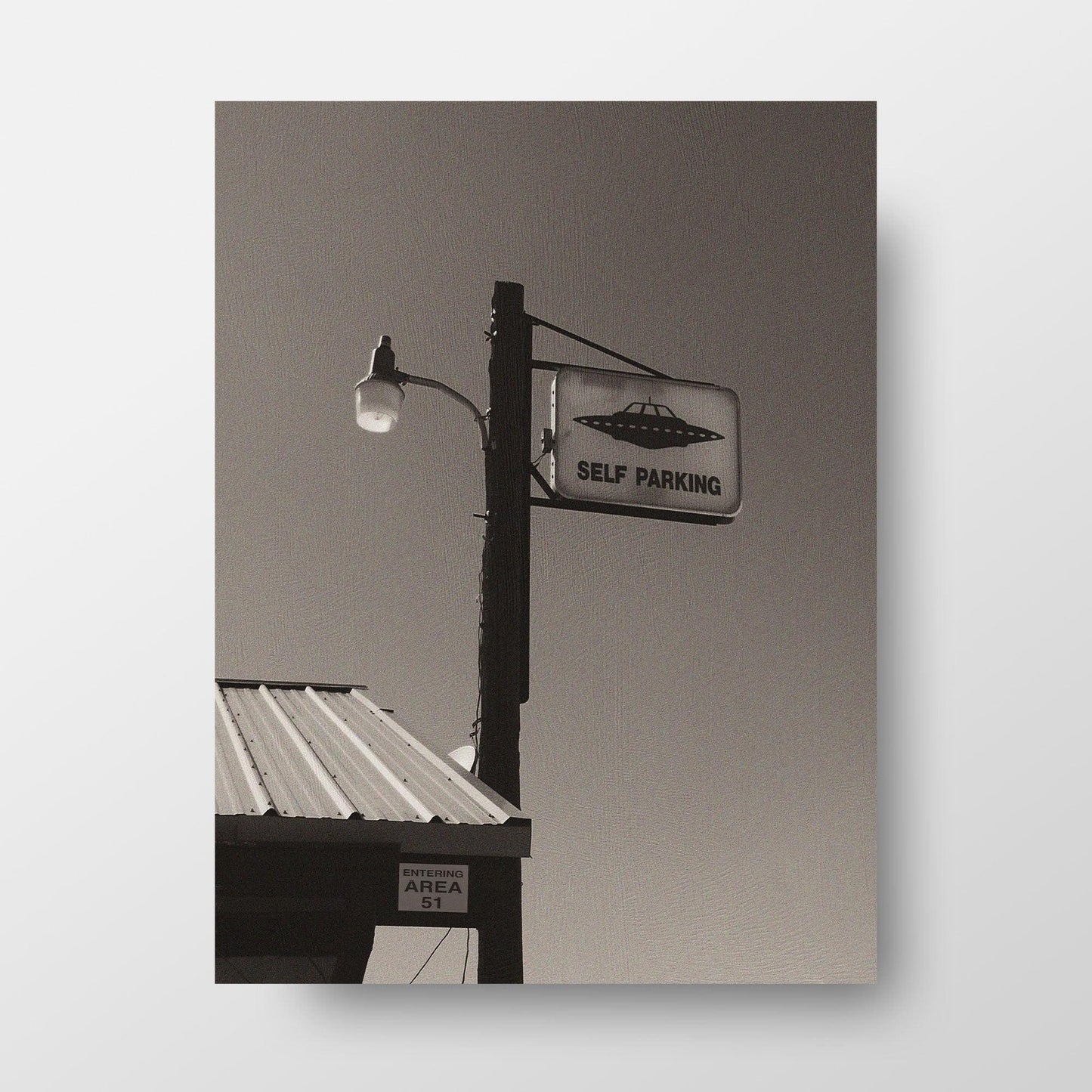 Nevada Parking sign for flying saucers (UFO) Poster
