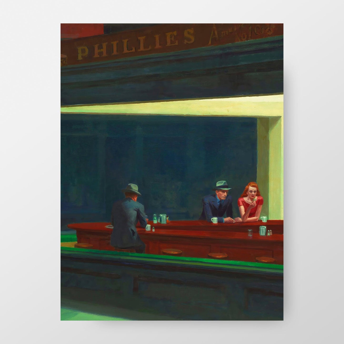 Nighthawks Painting by Edward Hopper | High Resolution Poster