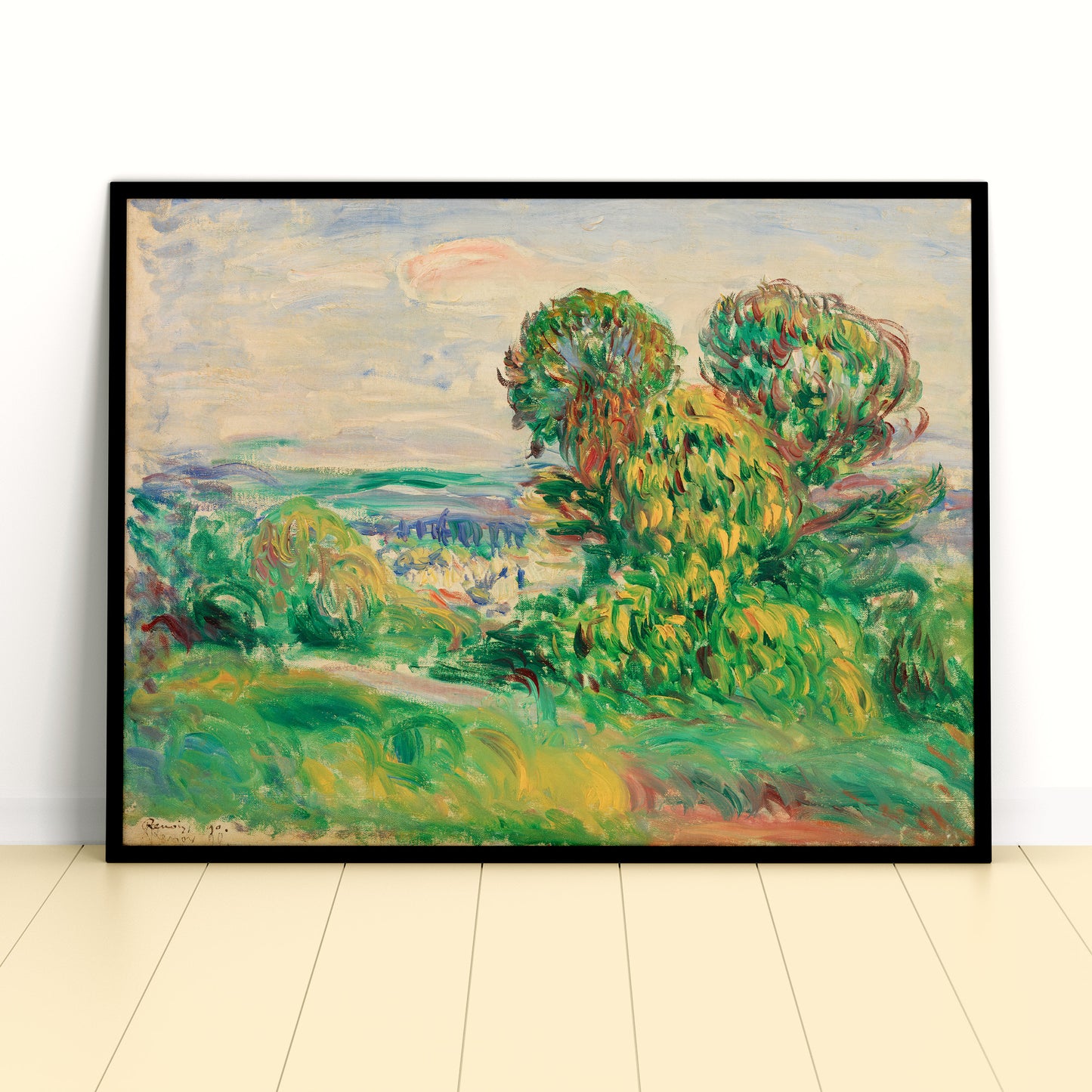 Landscape painting in high resolution reproduction by Pierre-Auguste Renoir