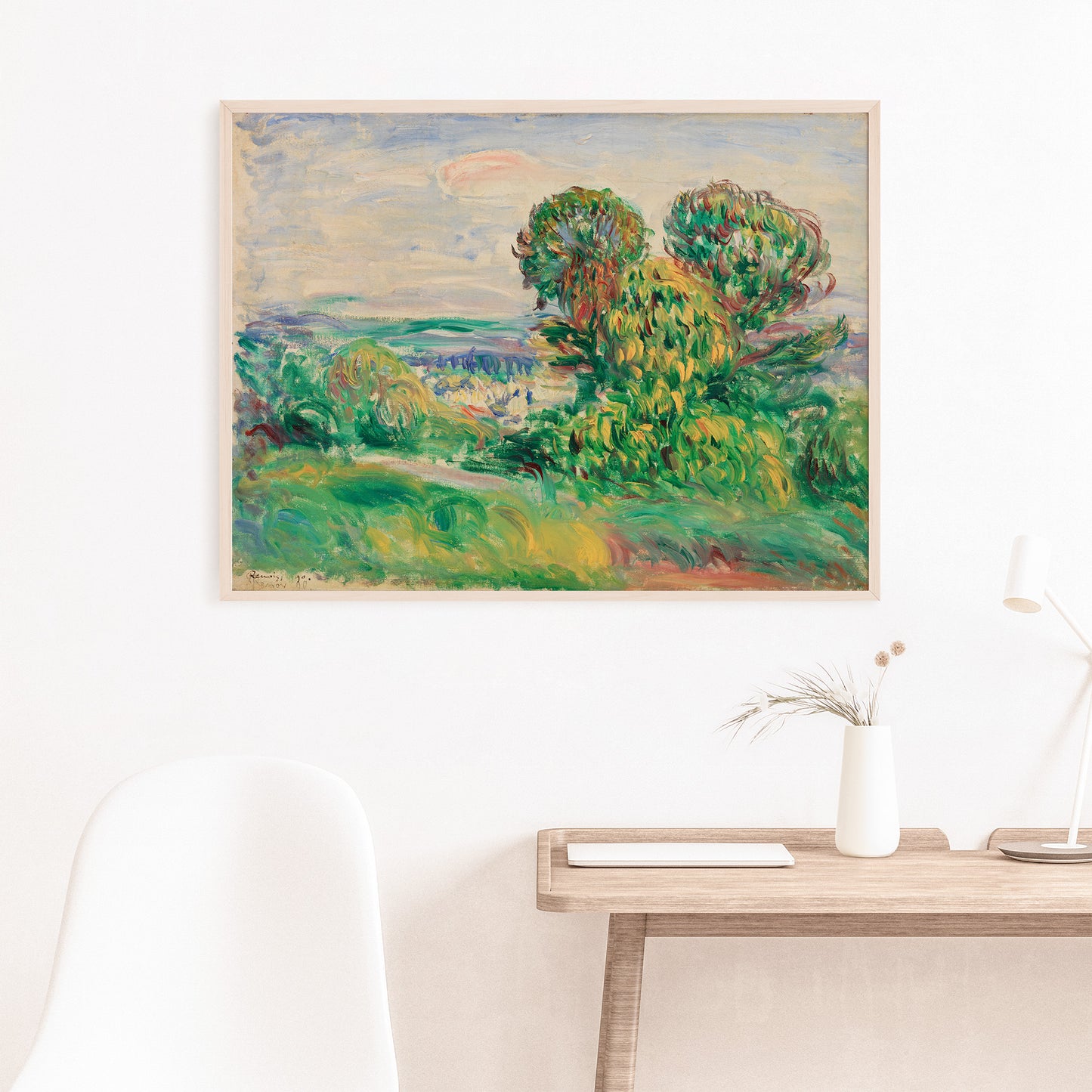 Landscape painting in high resolution reproduction by Pierre-Auguste Renoir