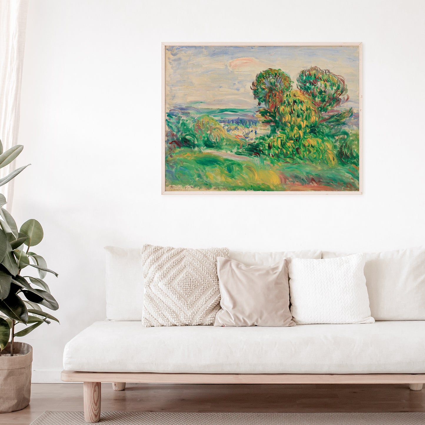Landscape painting in high resolution reproduction by Pierre-Auguste Renoir