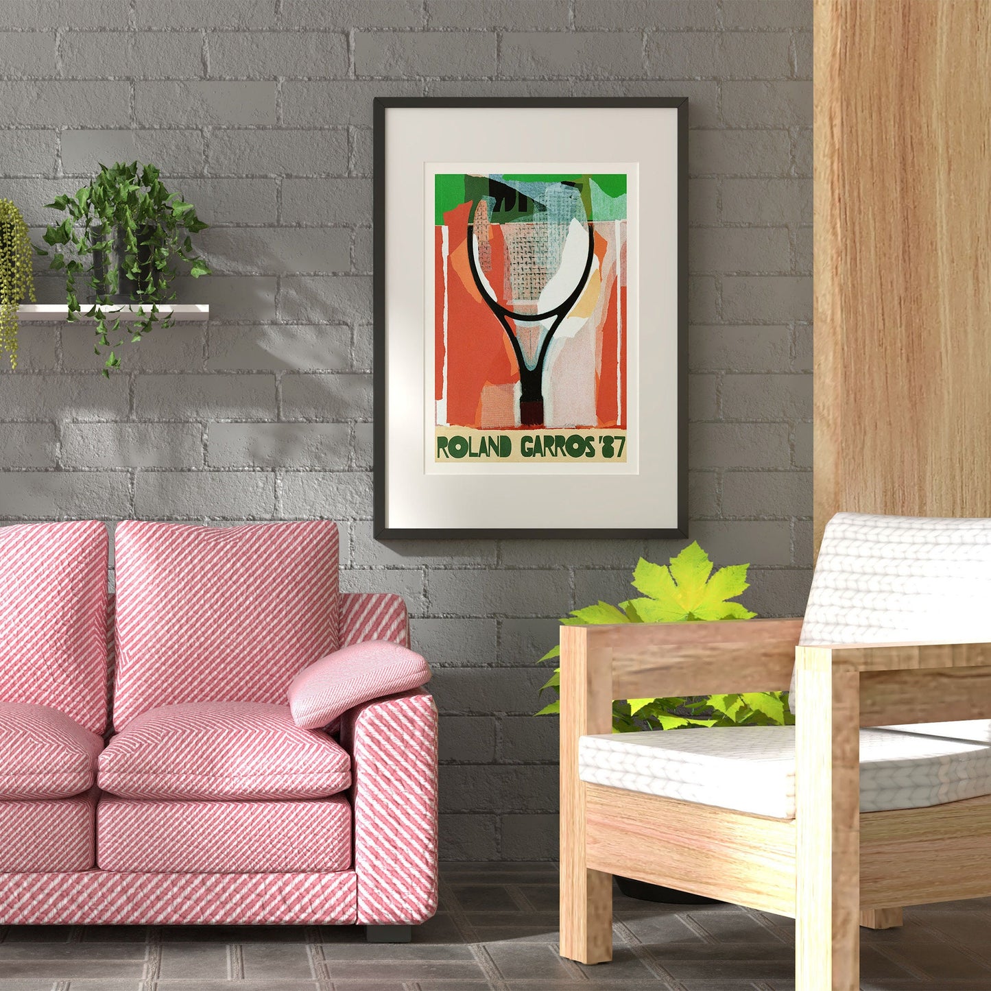 Roland Garros 1987 Tennis Poster