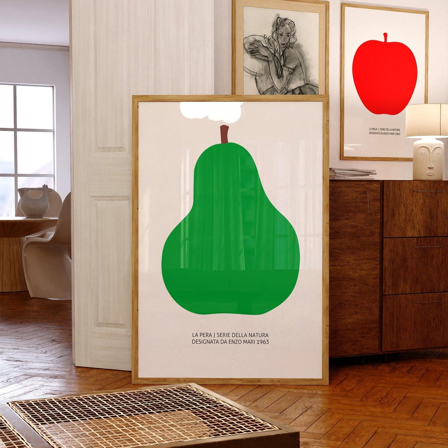 The Green Pear (La Pera) 1963 Art Print by Enzo Mari