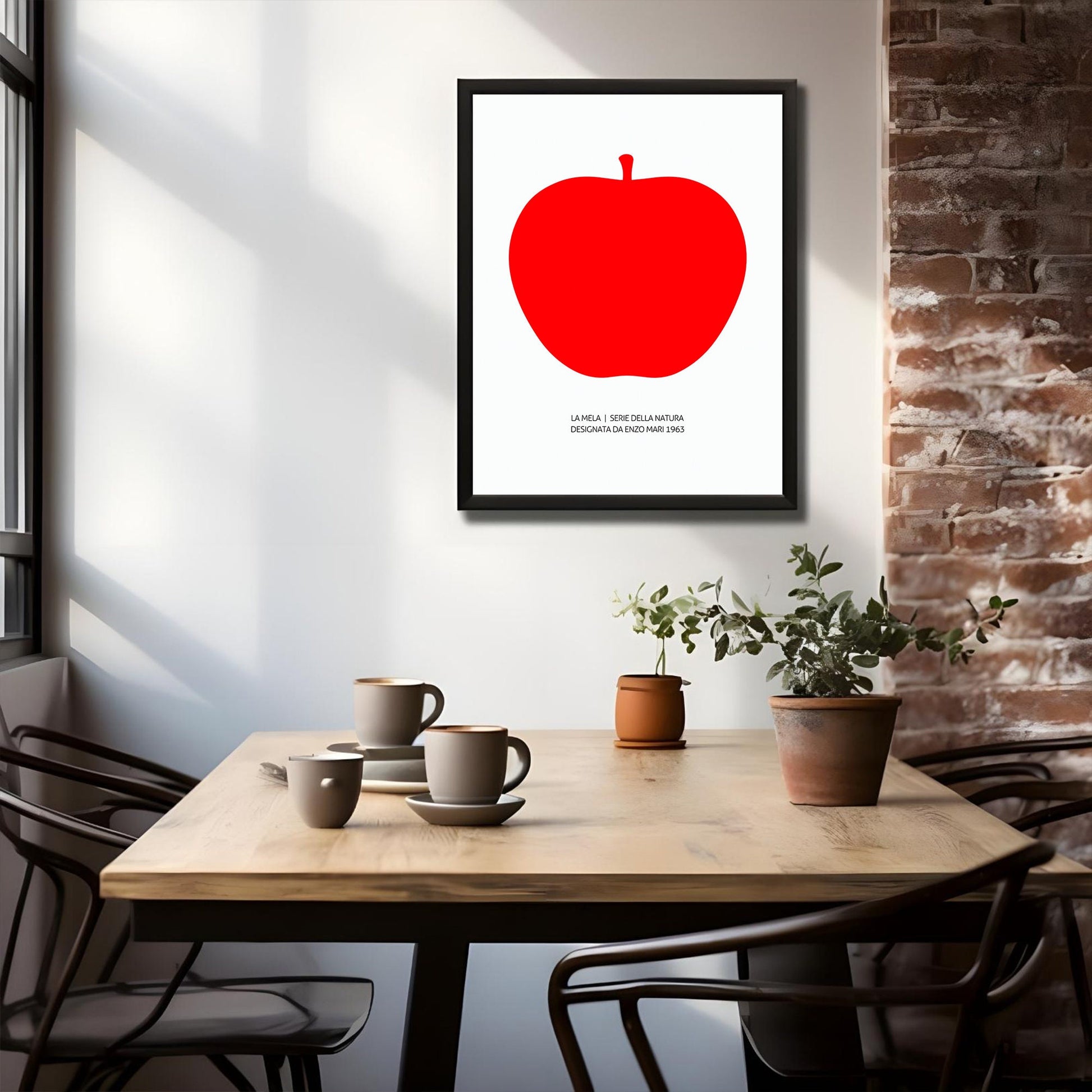 The Red Apple (La Mela) 1963 Art Print by Enzo Mari