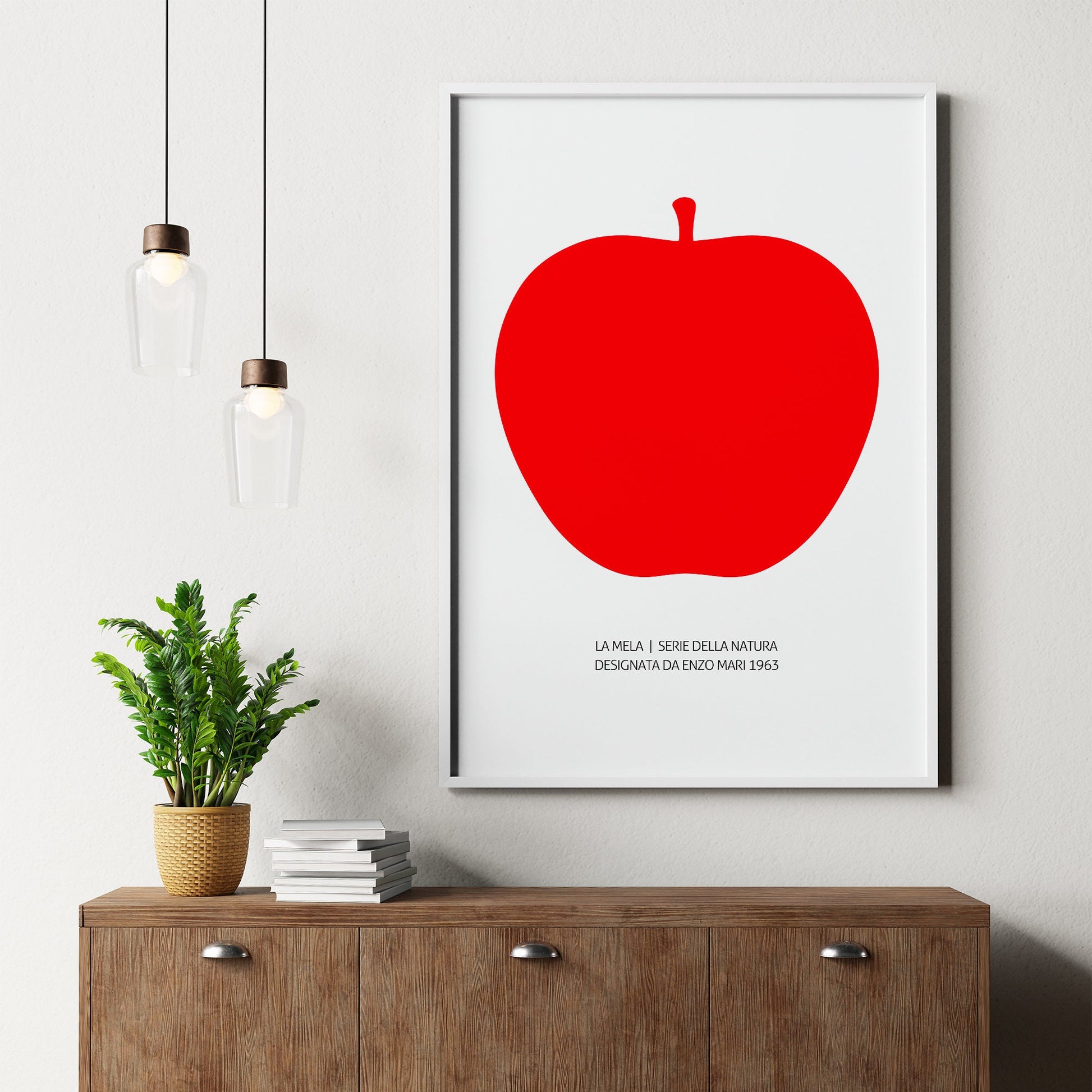 The Red Apple (La Mela) 1963 Art Print by Enzo Mari