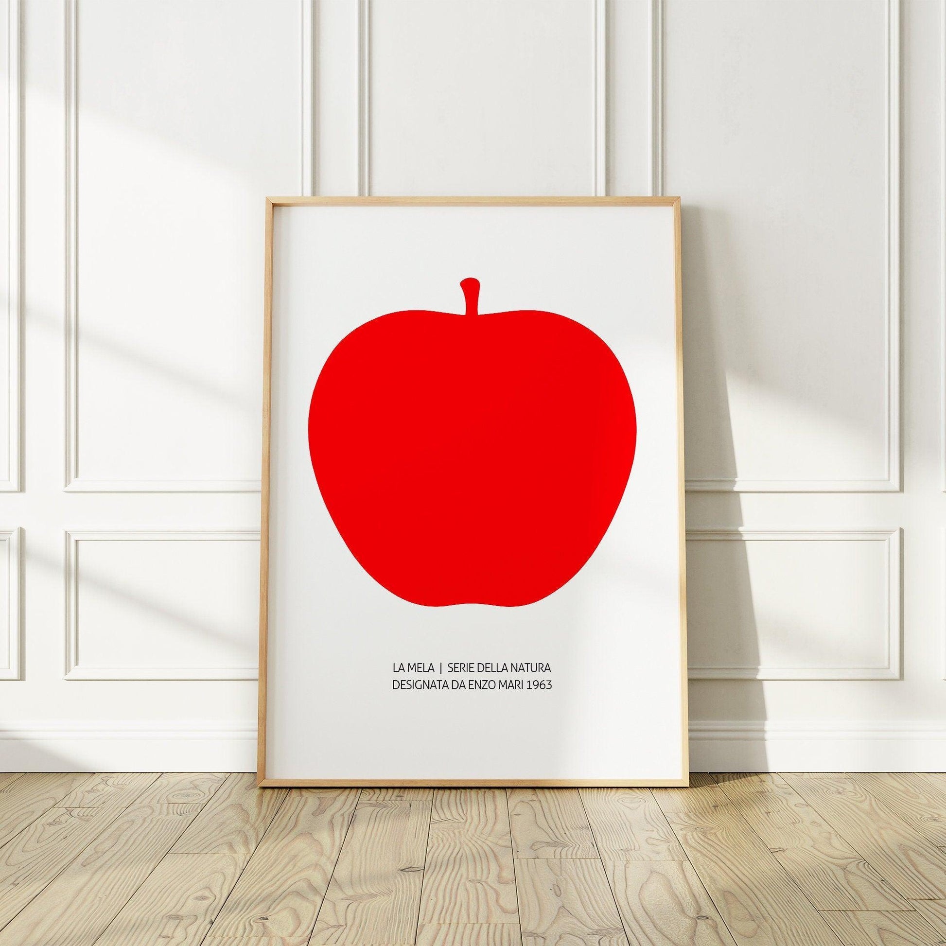The Red Apple (La Mela) 1963 Art Print by Enzo Mari