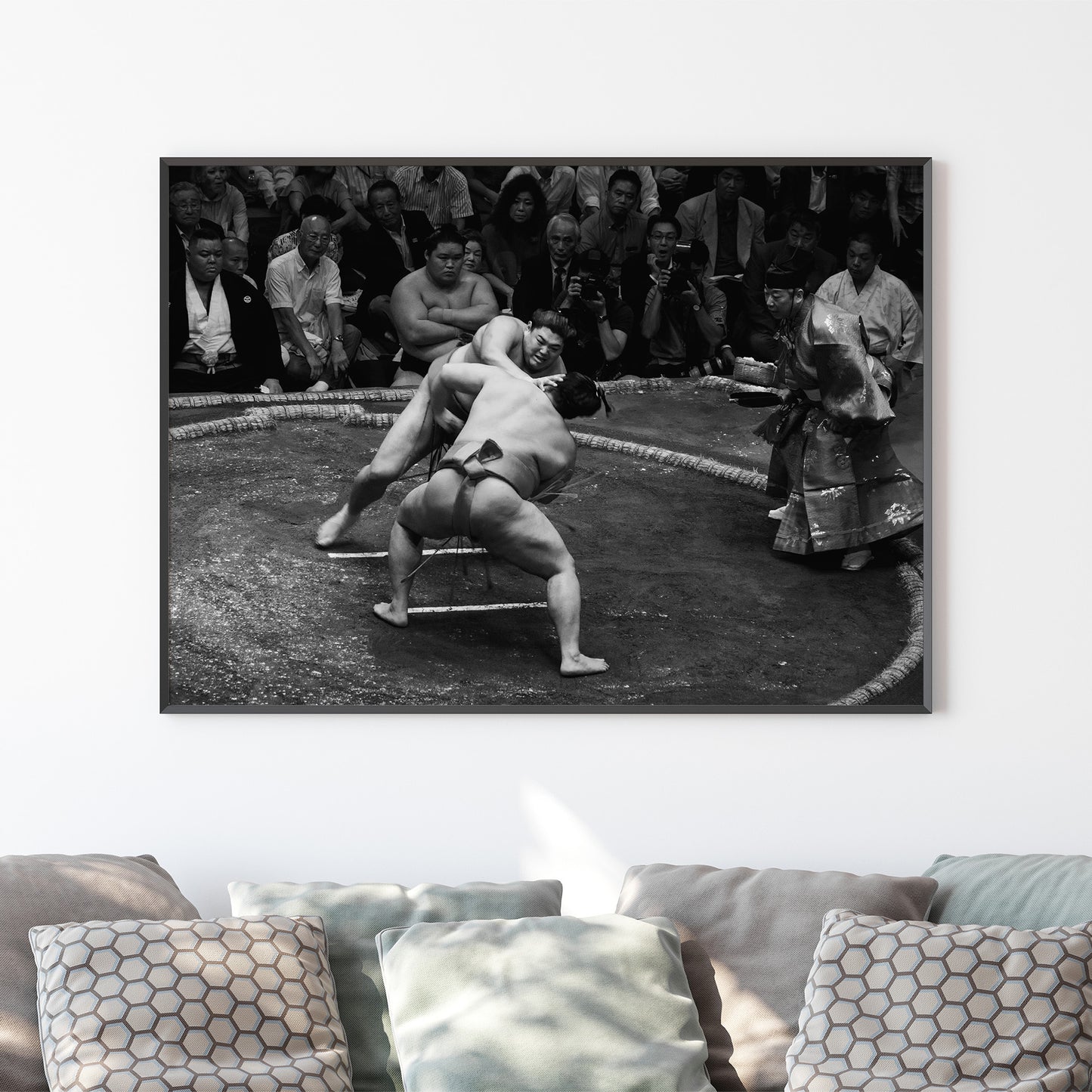 Sumo Rikishi au Grand Tournoi de Tokyo Photographie Imprimer