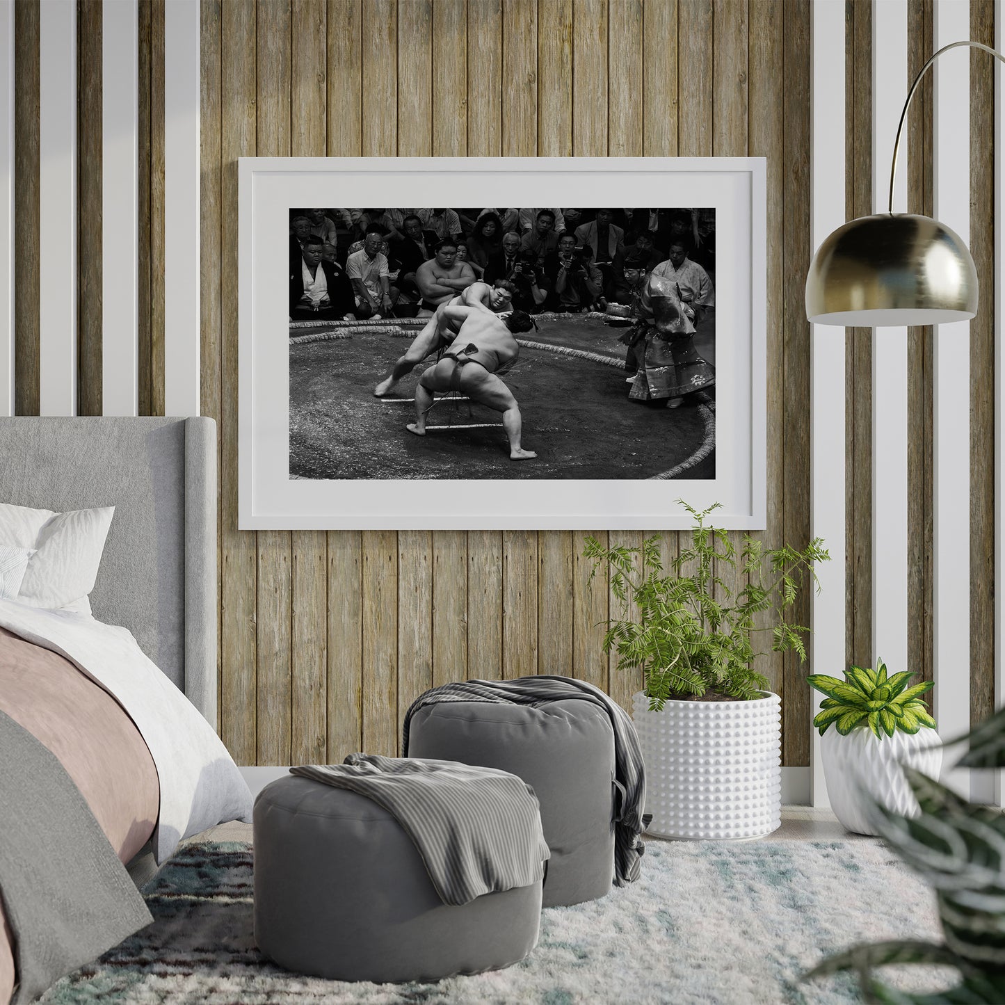 Sumo Rikishi au Grand Tournoi de Tokyo Photographie Imprimer