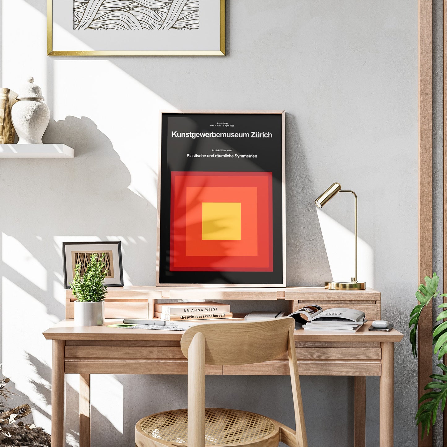 Zurich 1968 "Kunstgewerbemuseum" Plastic and spatial symmetries Exhibition Poster