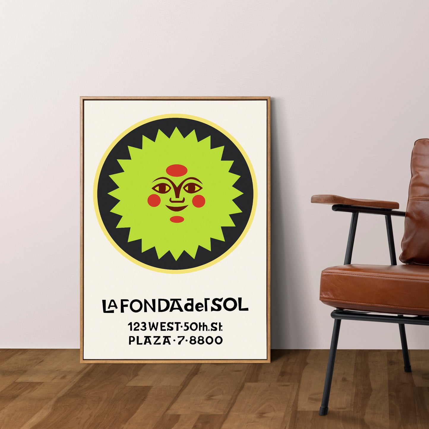 Mid-Century Modern Art Print Inspired by Alexander Girard, La Fonda del Sol Poster Poster Print Gang