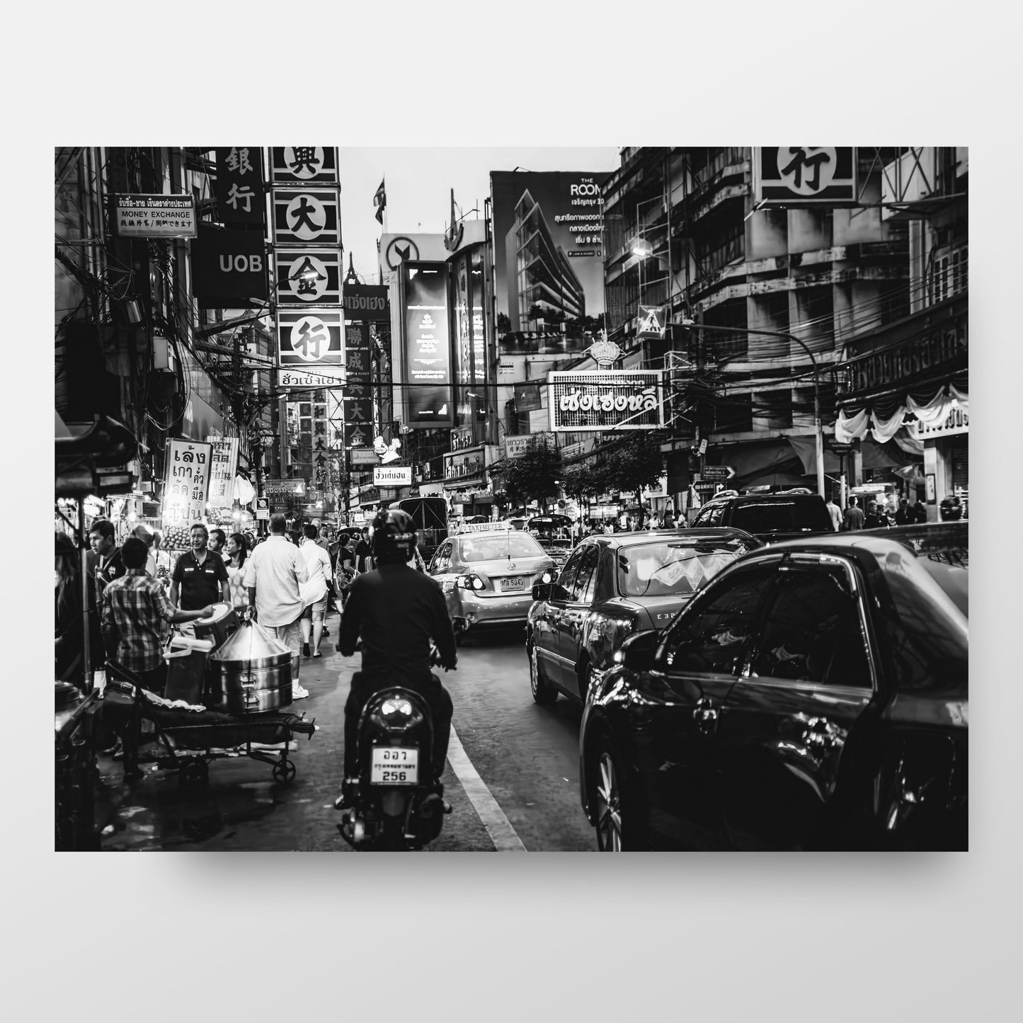 Bangkok Wall Art, Black and White Street Photography