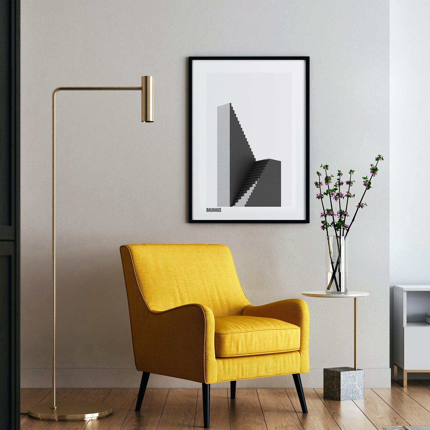 Bauhaus Architecture Poster | Black and White Photography