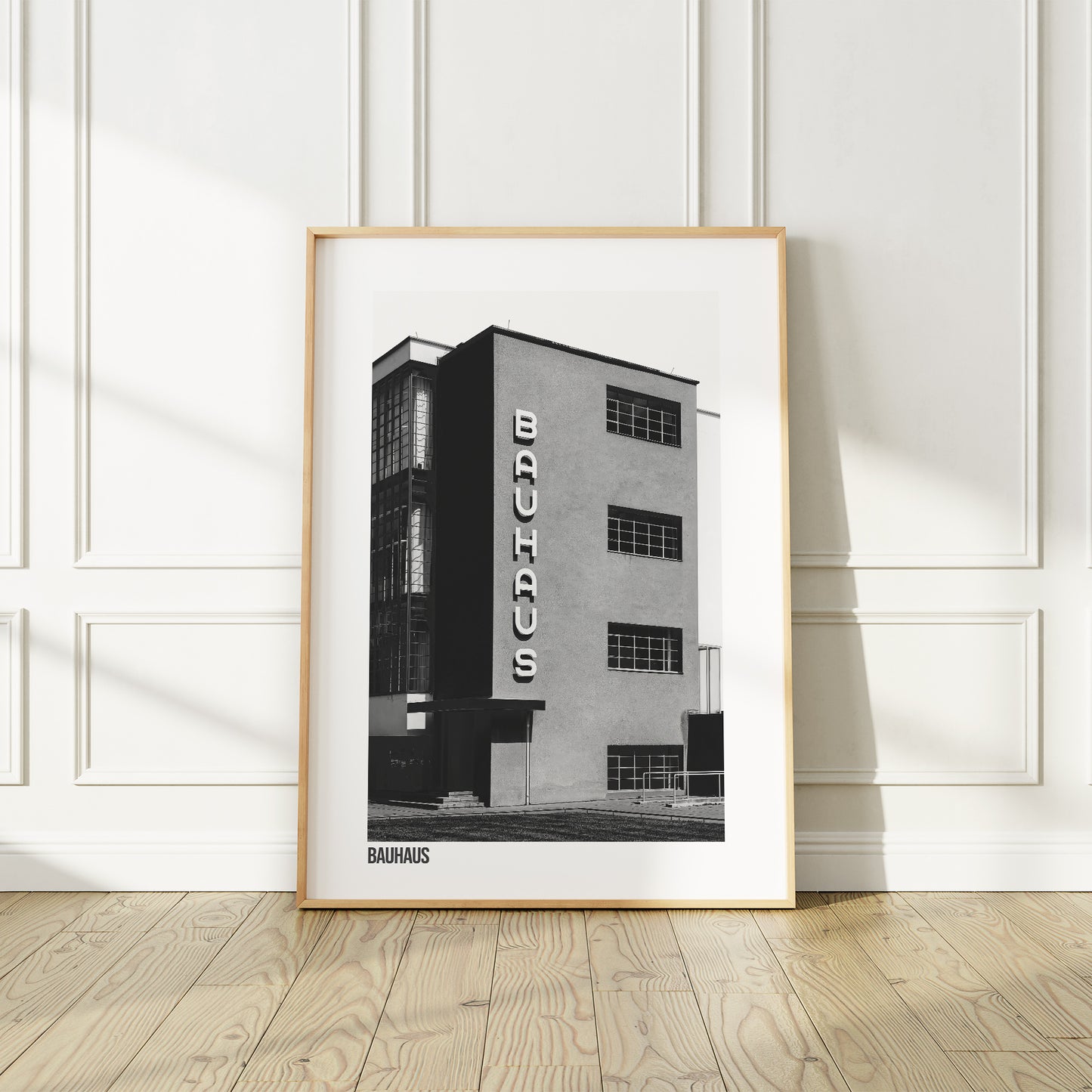 Affiche d'architecture du mouvement Bauhaus | Photographie en noir et blanc