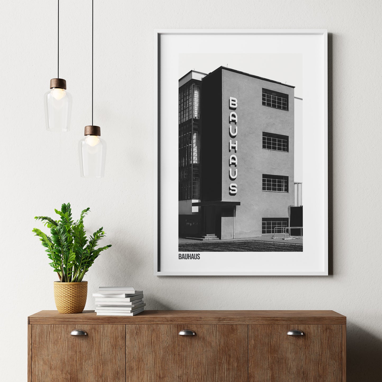 Affiche d'architecture du mouvement Bauhaus | Photographie en noir et blanc