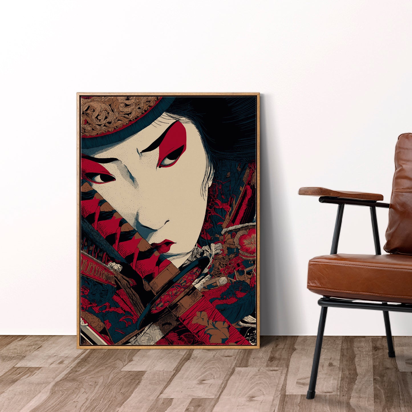Japanese Geisha Warrior Bushido Art Print