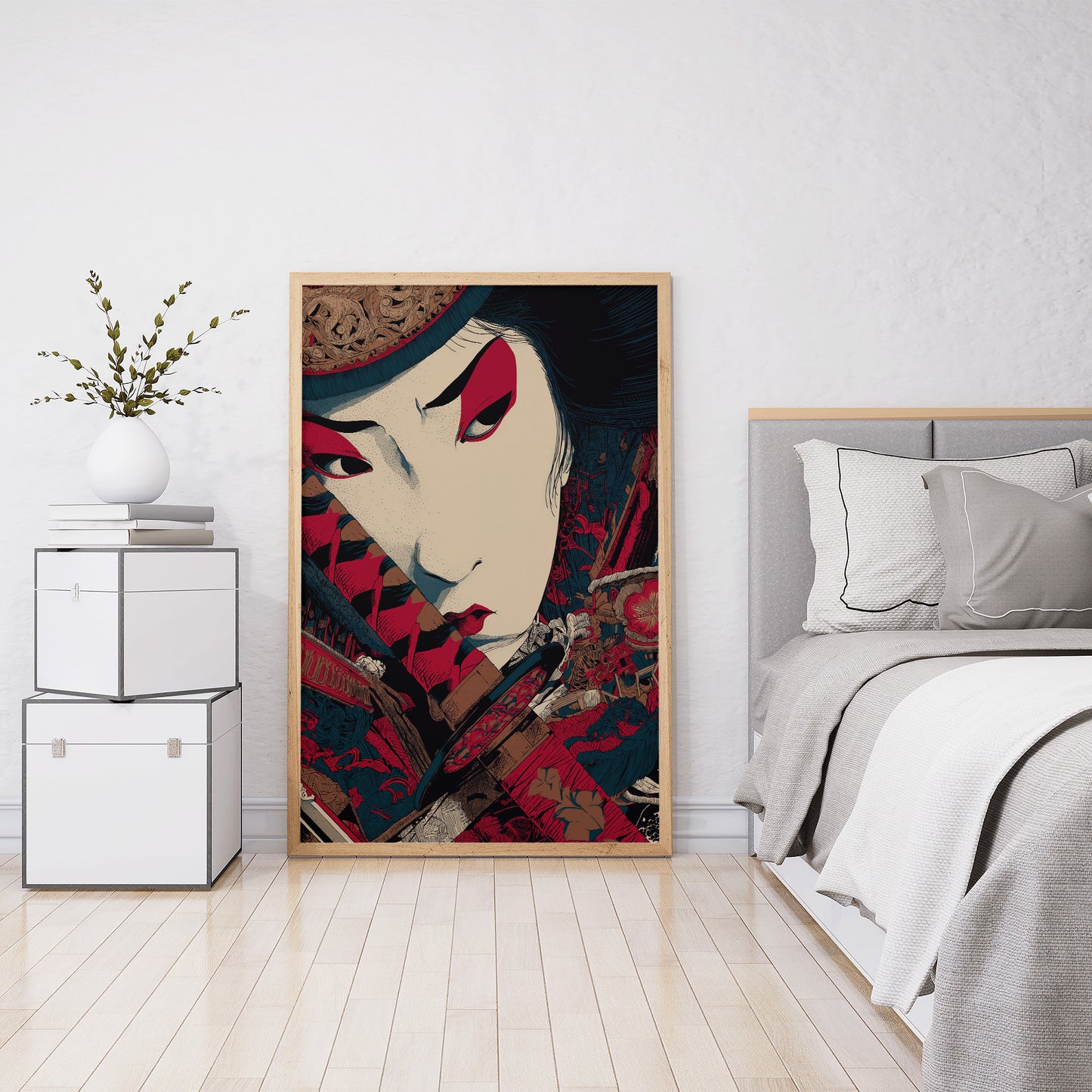 Japanese Geisha Warrior Bushido Art Print