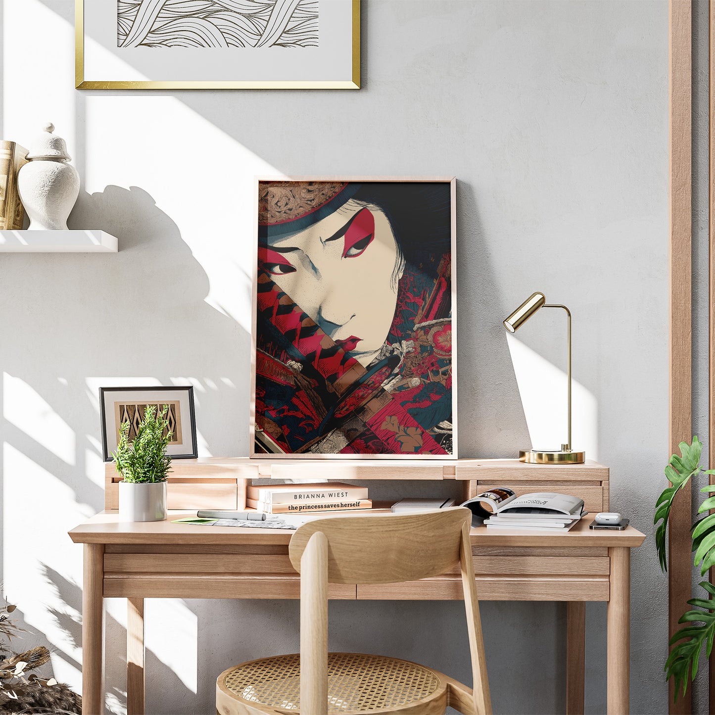 Japanese Geisha Warrior Bushido Art Print