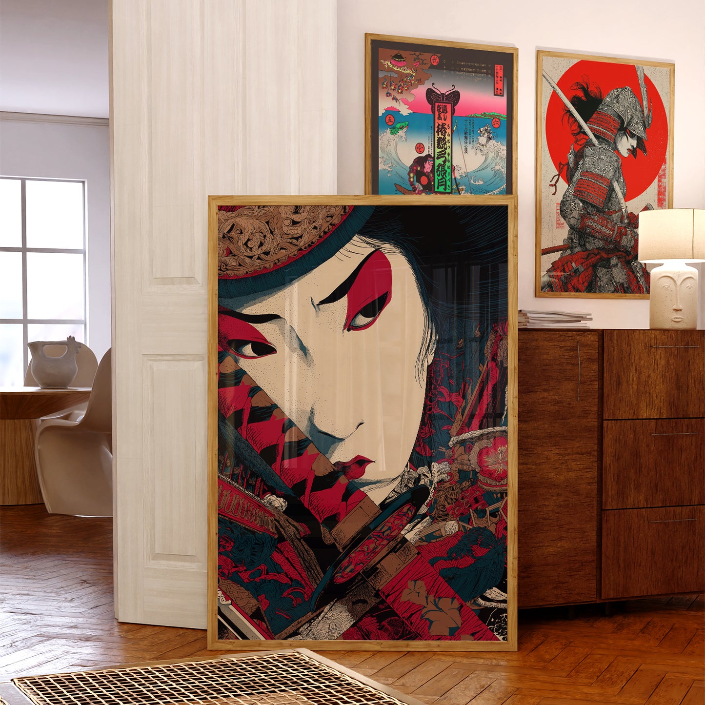 Japanese Geisha Warrior Bushido Art Print