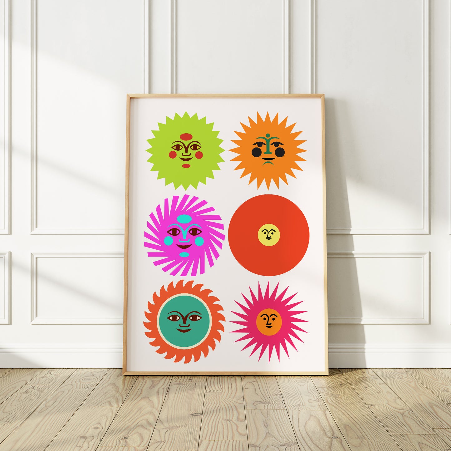 Mid-Century Modern Art Print Inspired by Alexander Girard, La Fonda del Sol