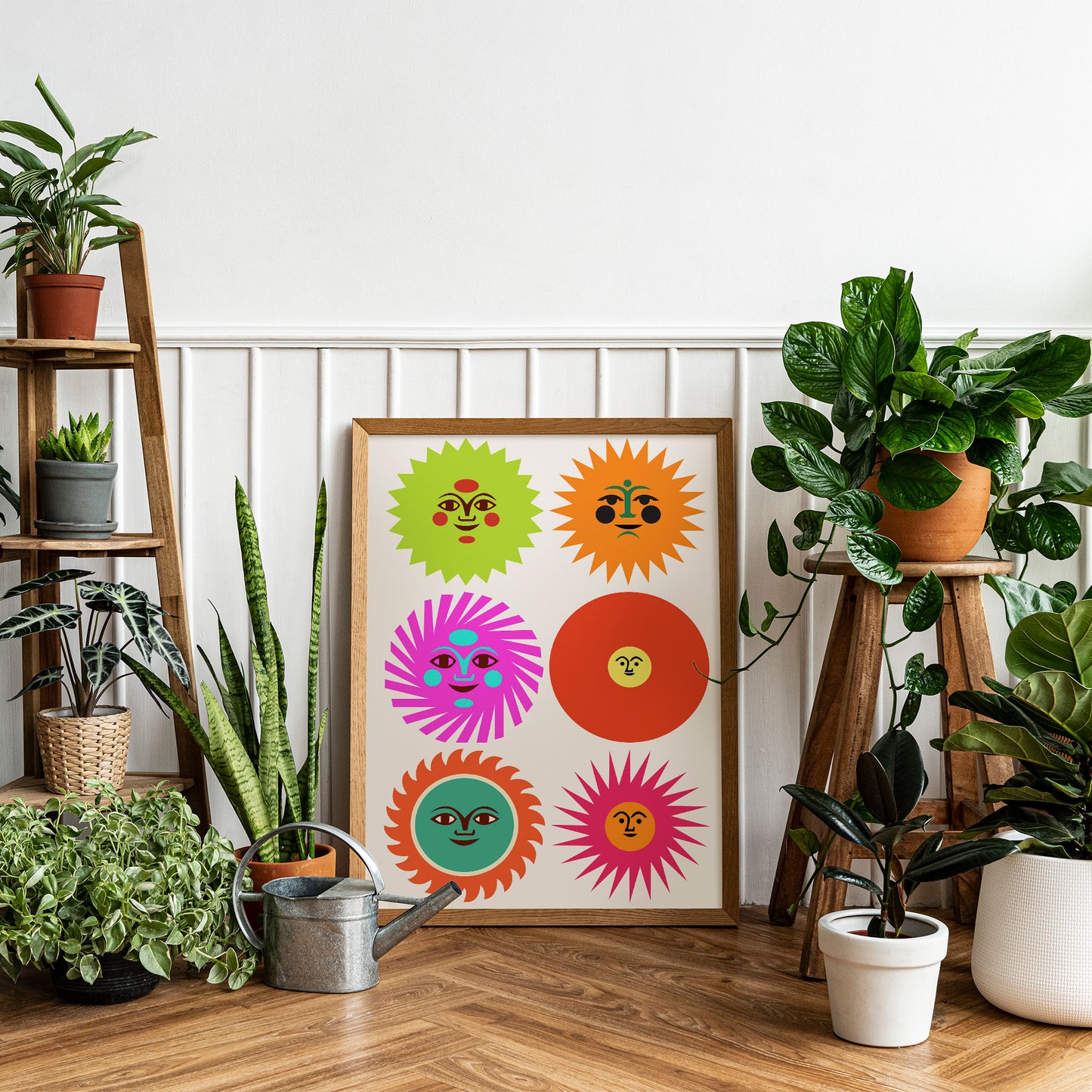 Mid-Century Modern Art Print Inspired by Alexander Girard, La Fonda del Sol