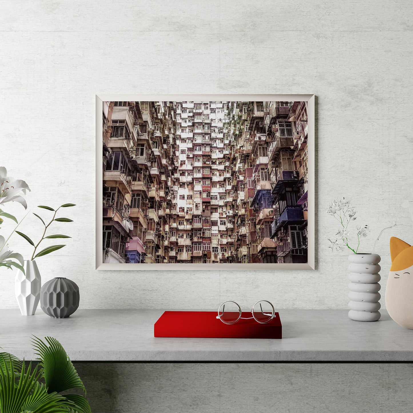 Immeuble d'appartements à Hong Kong Poster